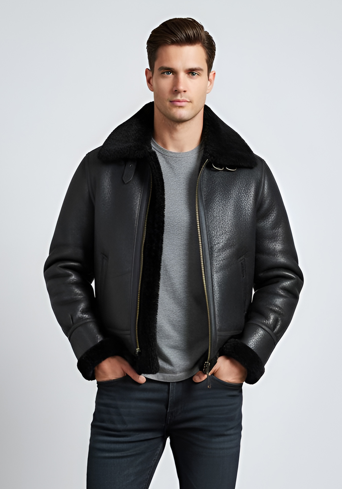 Schott N.Y.C. Schott N.Y.C. Δερμάτινο Flying jacket της σειράς Bombardier B 3 - LC1259 Black