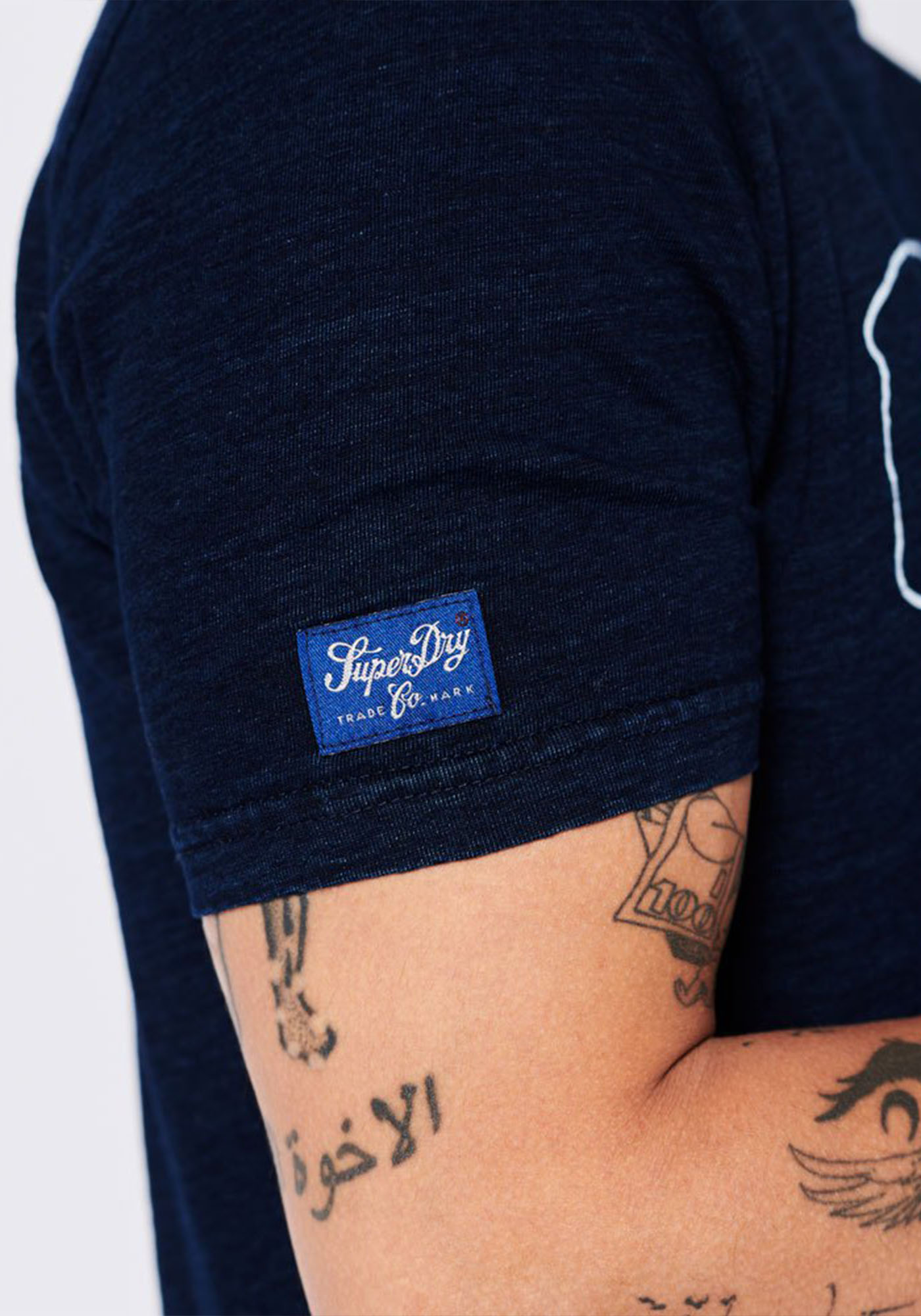 Superdry Κοντομάνικη Μπλούζα της σειράς Script Style Indigo - M1011312A XKC Indigo Dark Wash φωτογραφία