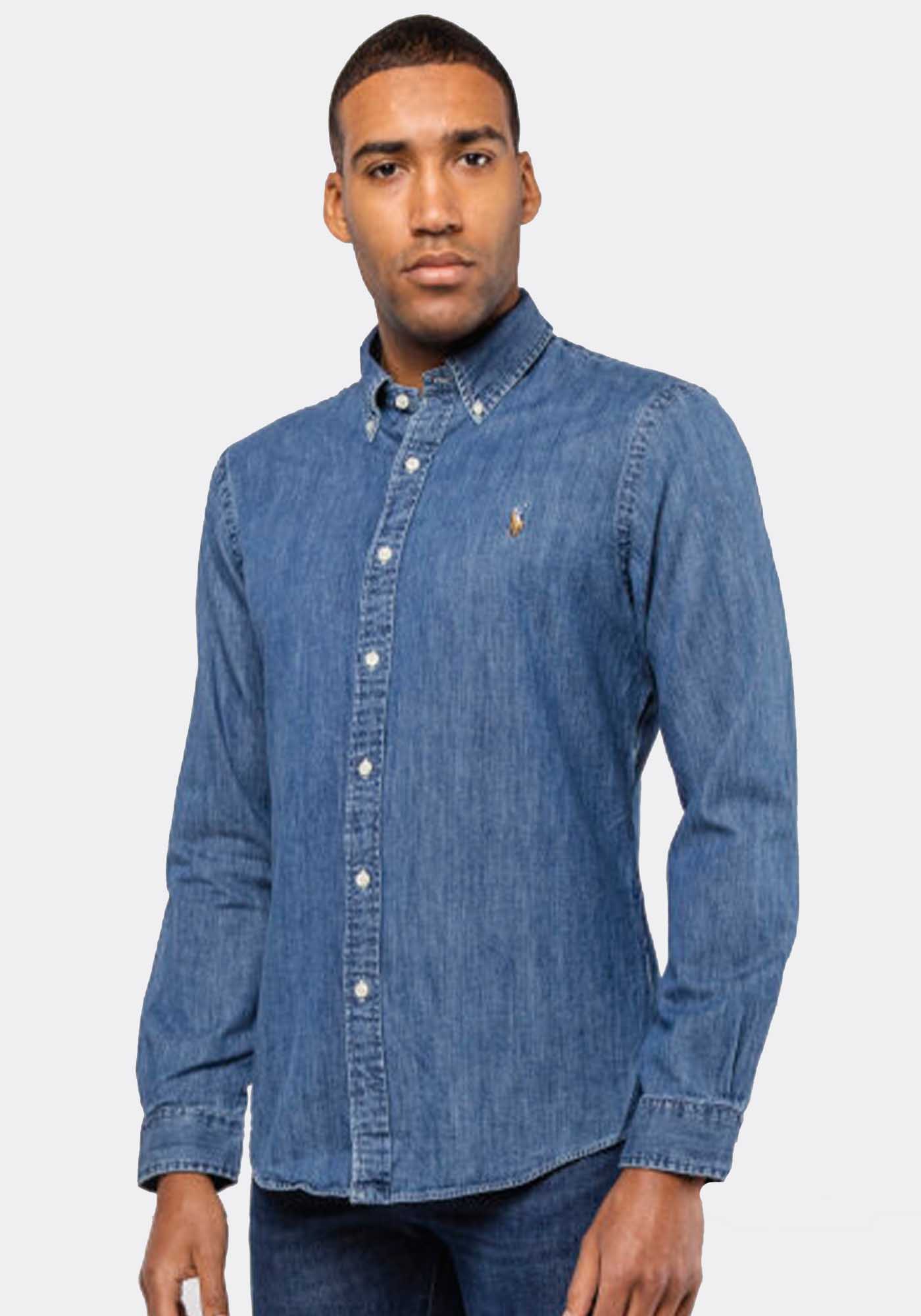 Polo Ralph Lauren Polo Ralph Lauren Jean Πουκάμισο της σειράς Slim Denim - 710548539 001 Dark Wash