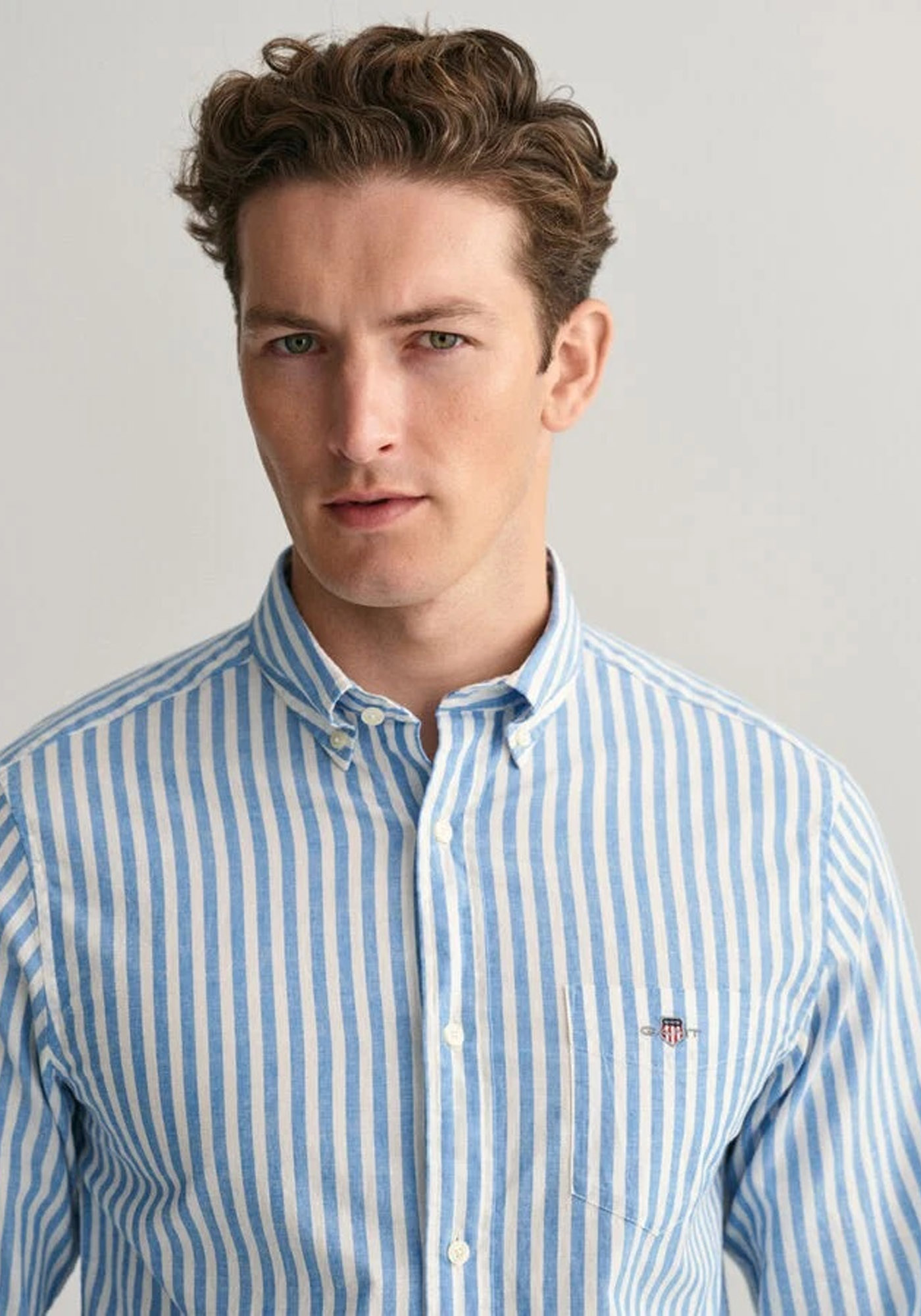 GANT Πουκάμισο της σειράς Striped Linen - 3230057 471 Day Blue φωτογραφία
