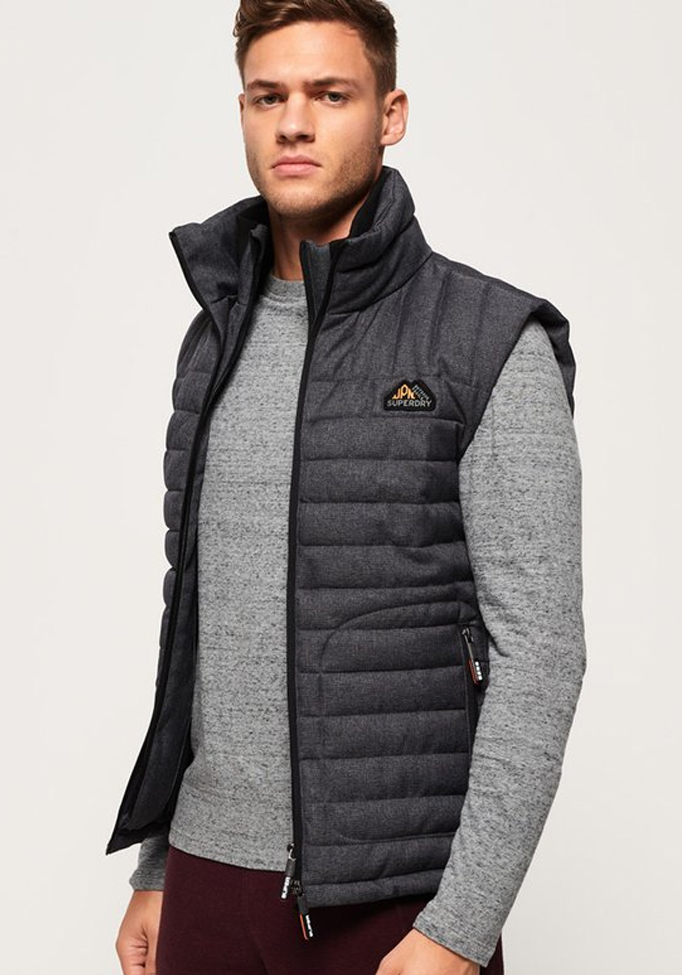 Superdry Αμάνικο μπουφάν της σειράς Double Zip - M50003LR Black