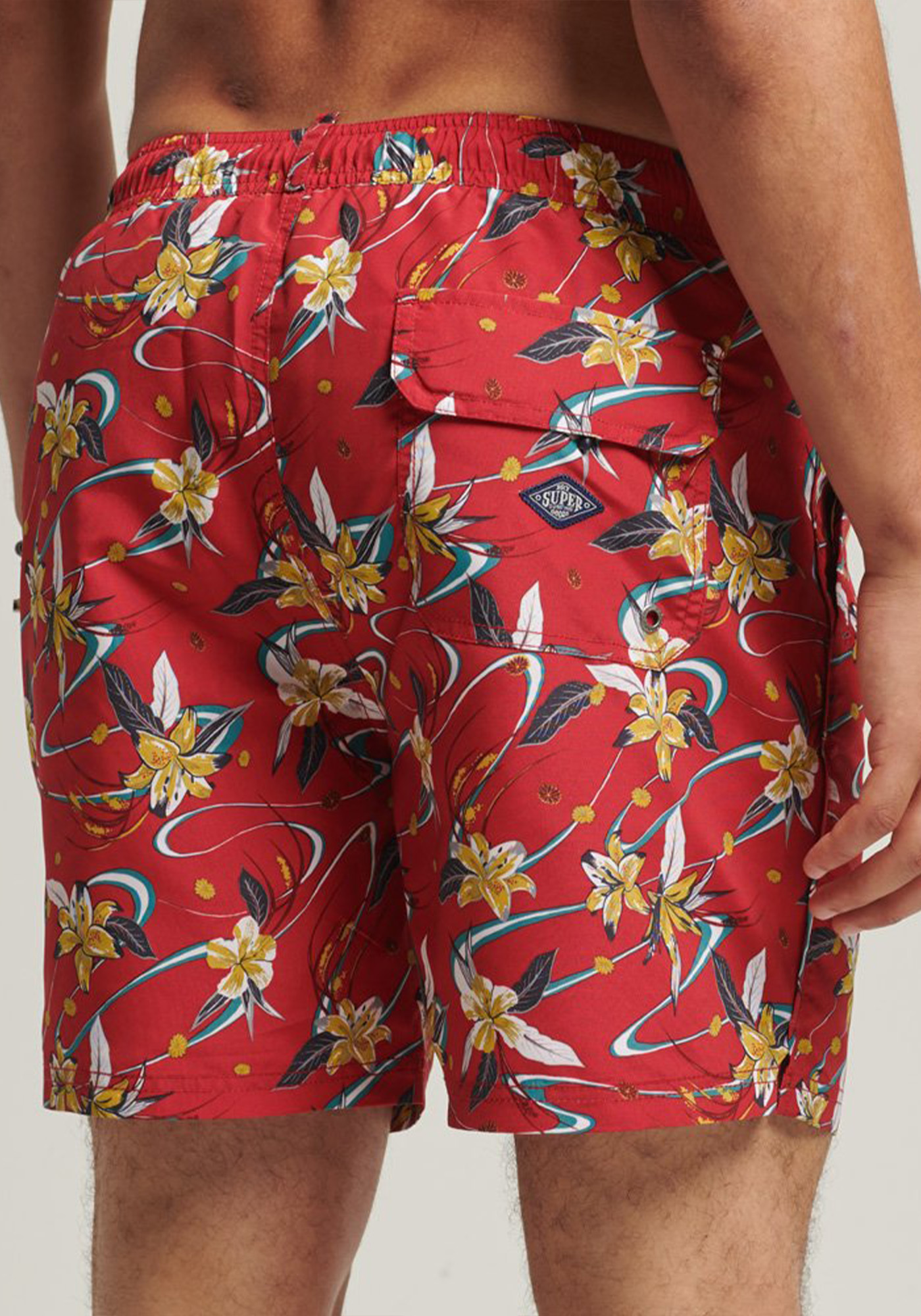 Superdry Μαγιό της σειράς Hawaiian Swimshort - M3010193A 5UX Red Lily AOP φωτογραφία