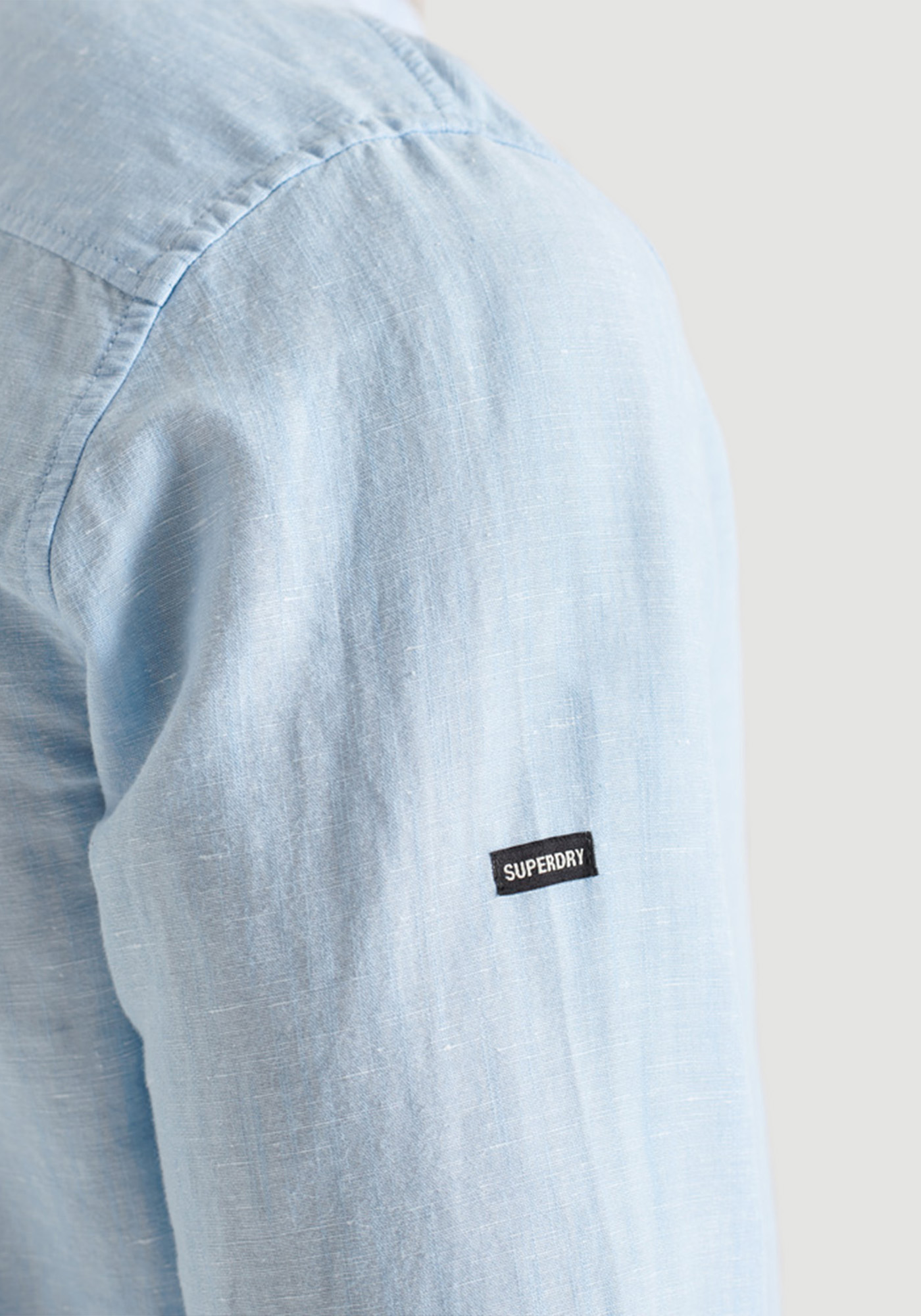 Superdry Λινό Πουκάμισο της σειράς Linen - M4010476A 8H8 Light Chambray φωτογραφία
