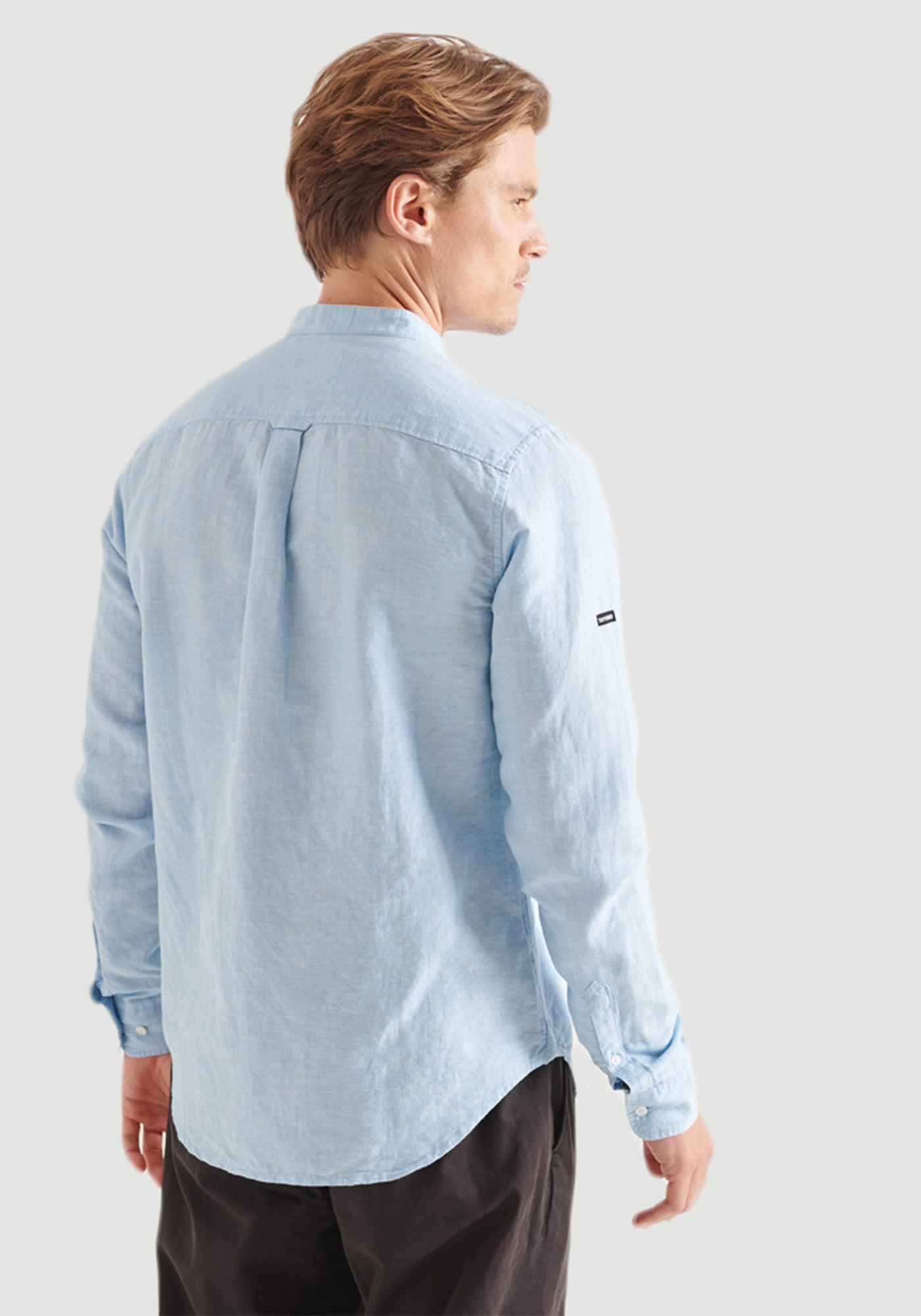 Superdry Λινό Πουκάμισο της σειράς Linen - M4010476A 8H8 Light Chambray φωτογραφία
