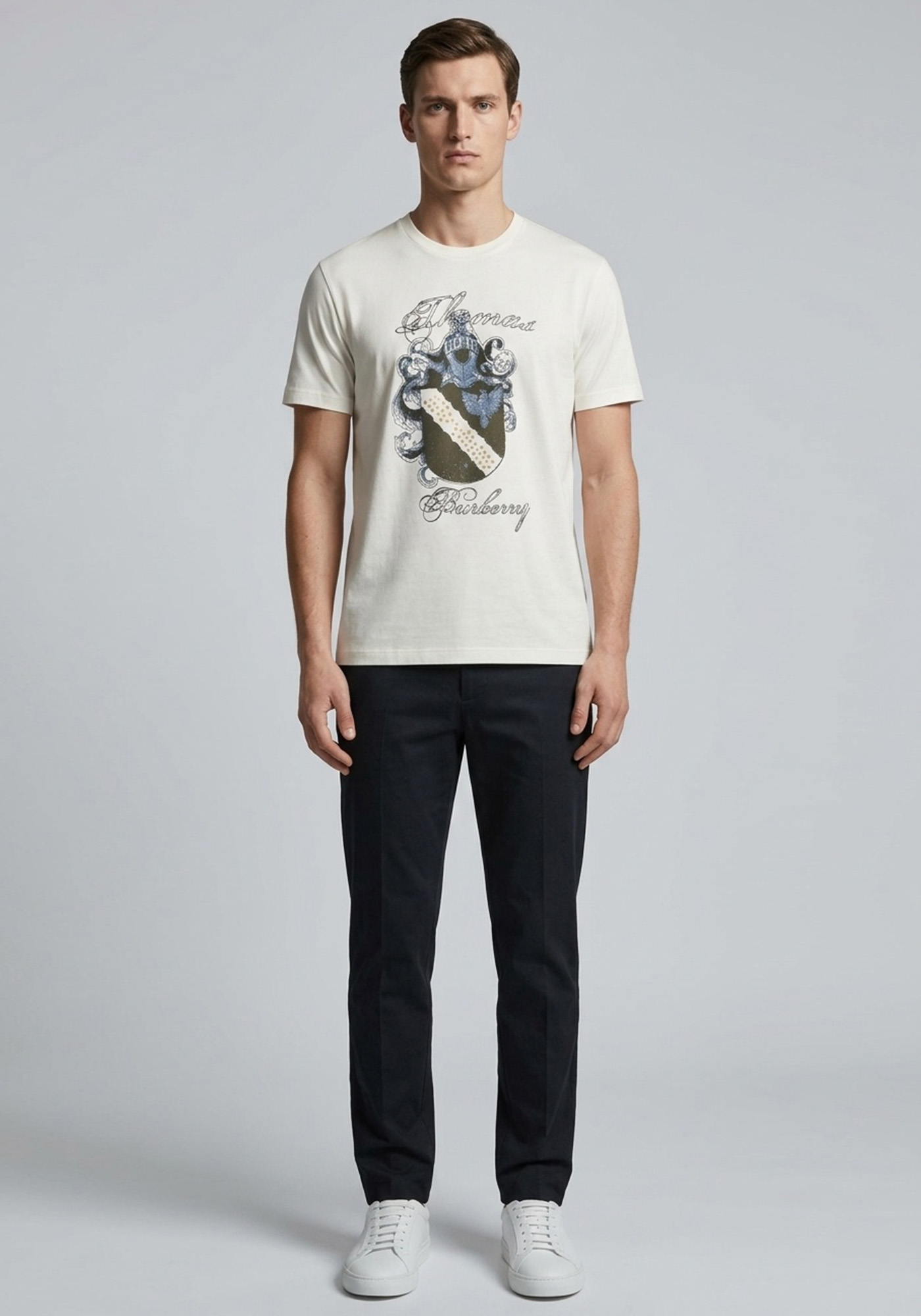 Thomas Burberry Μπλούζα Logo - 22726 12749 0002 Cream φωτογραφία