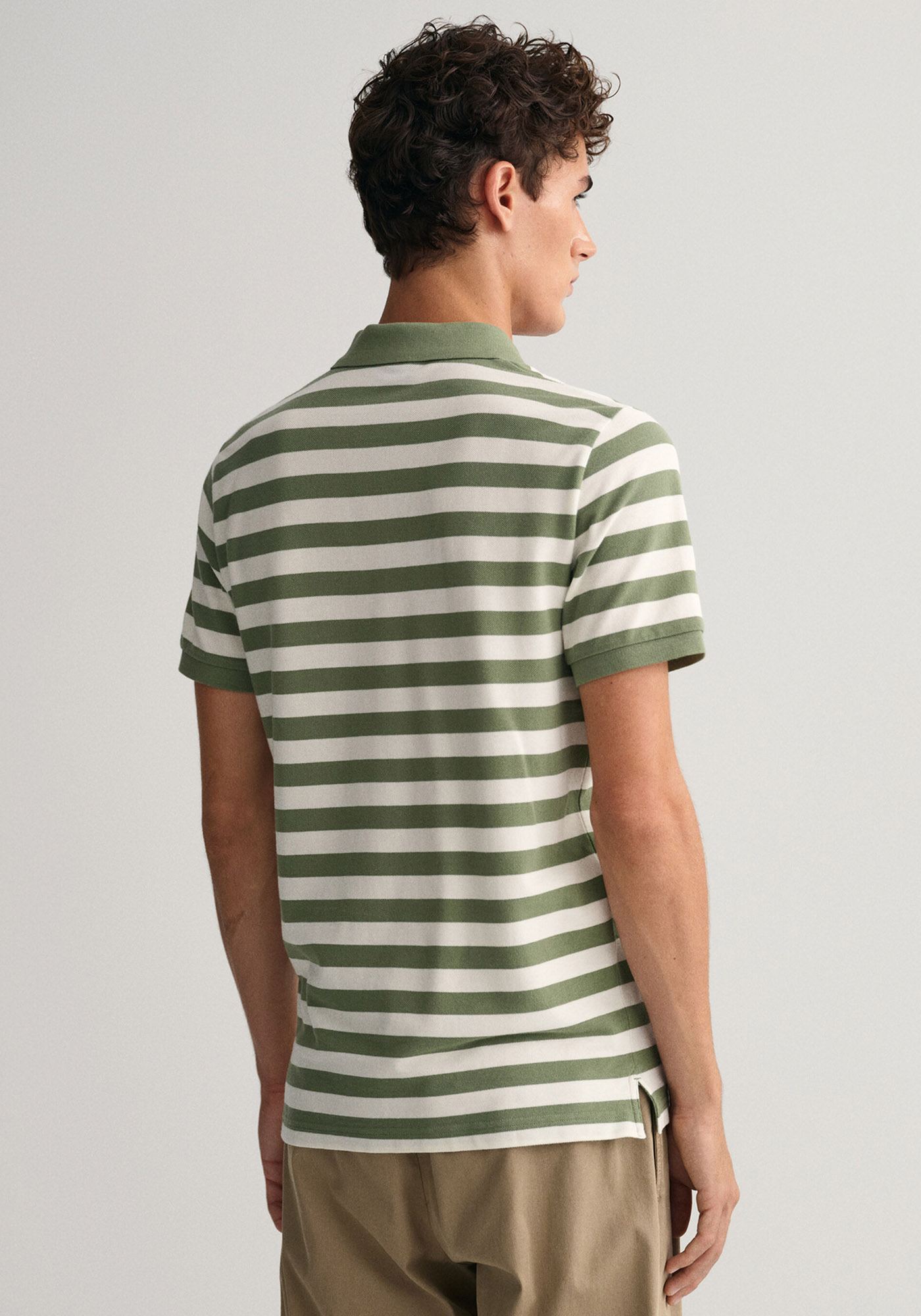 GANT Polo Μπλούζα της σειράς Tipped Piqué - 2062018 632 Kalamata Green