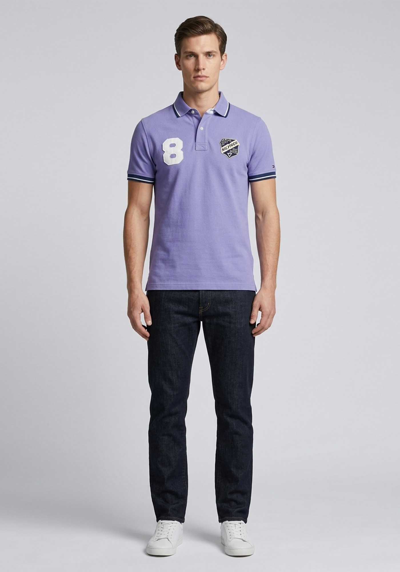 Tommy Hilfiger Polo Μπλούζα Flexi - 0887811395 510 Purple φωτογραφία