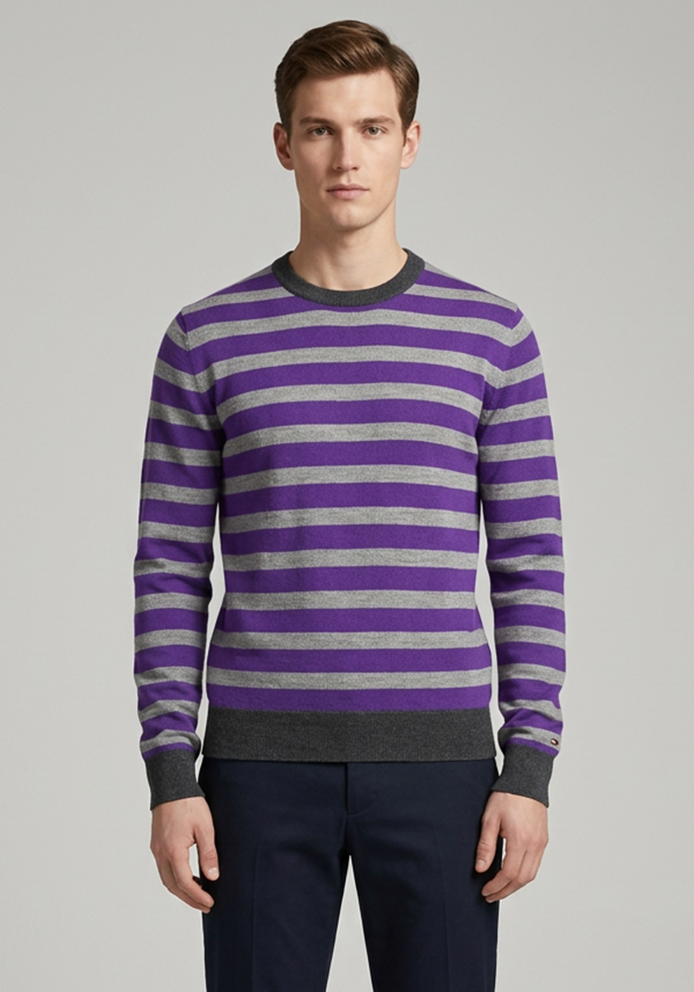 Tommy Hilfiger Pullover Stripe - 0455514 549 Purple Stripes