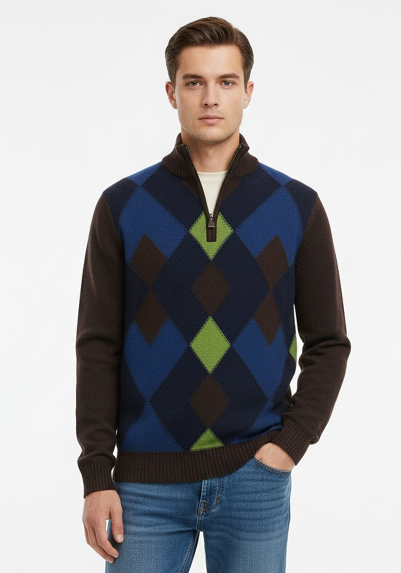 Tommy Hilfiger Pullover της σειράς Forerst - 0880327079 201 Brown/Multi