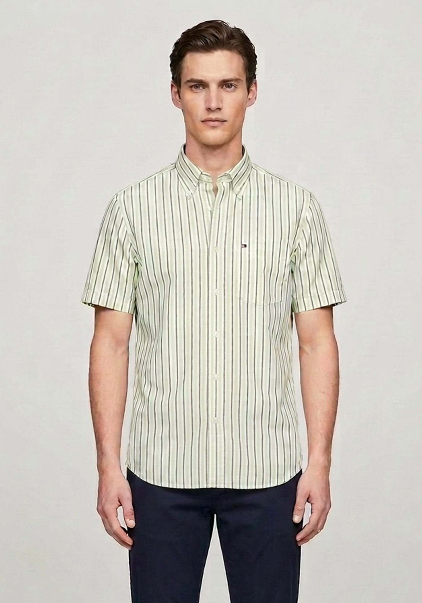 Tommy Hilfiger Πουκάμισο Stripe - 0883315976 0835584 Green
