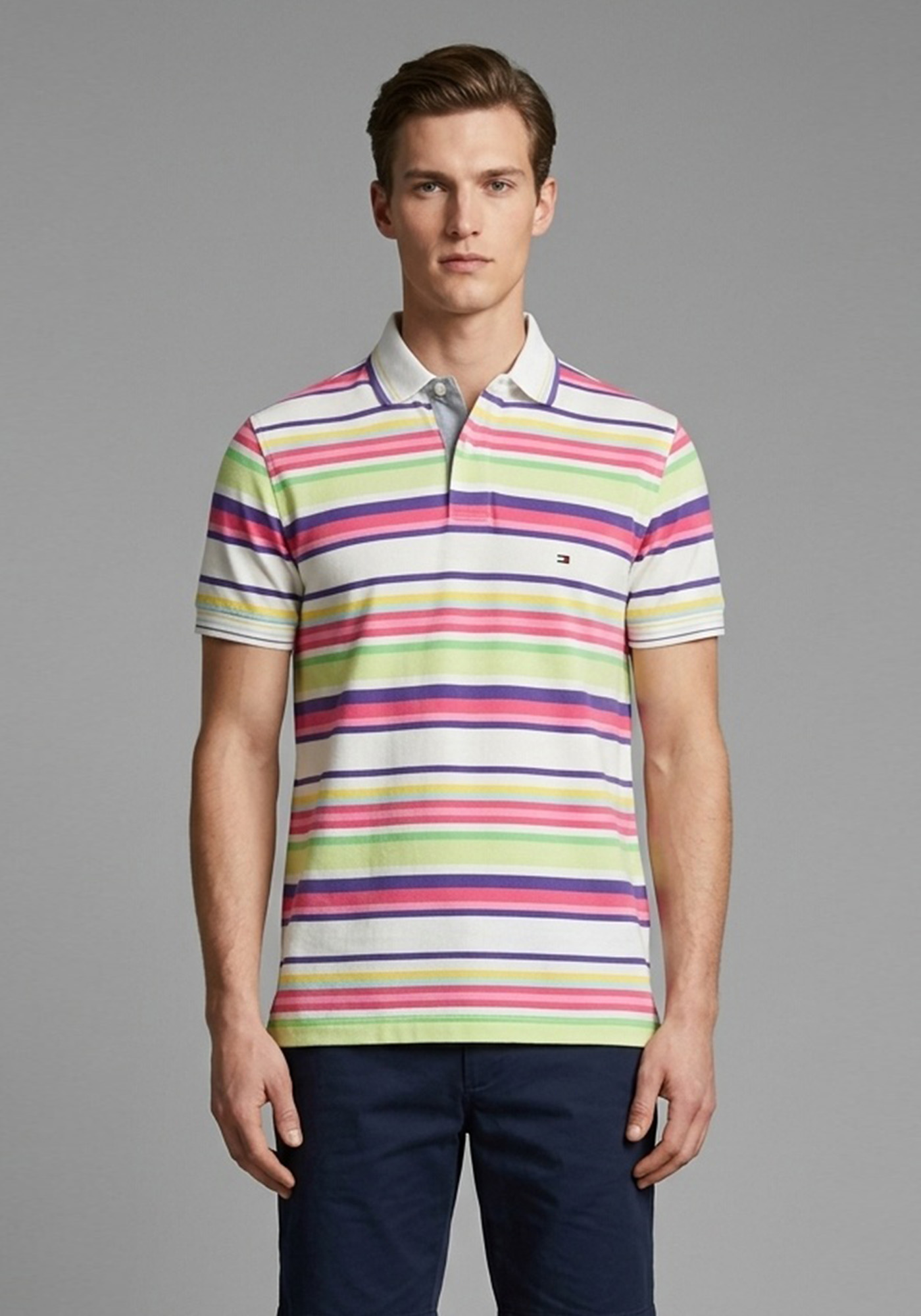 Tommy Hilfiger Μπλούζα Polo - 0883522072 0475292 100 Multi Stripe