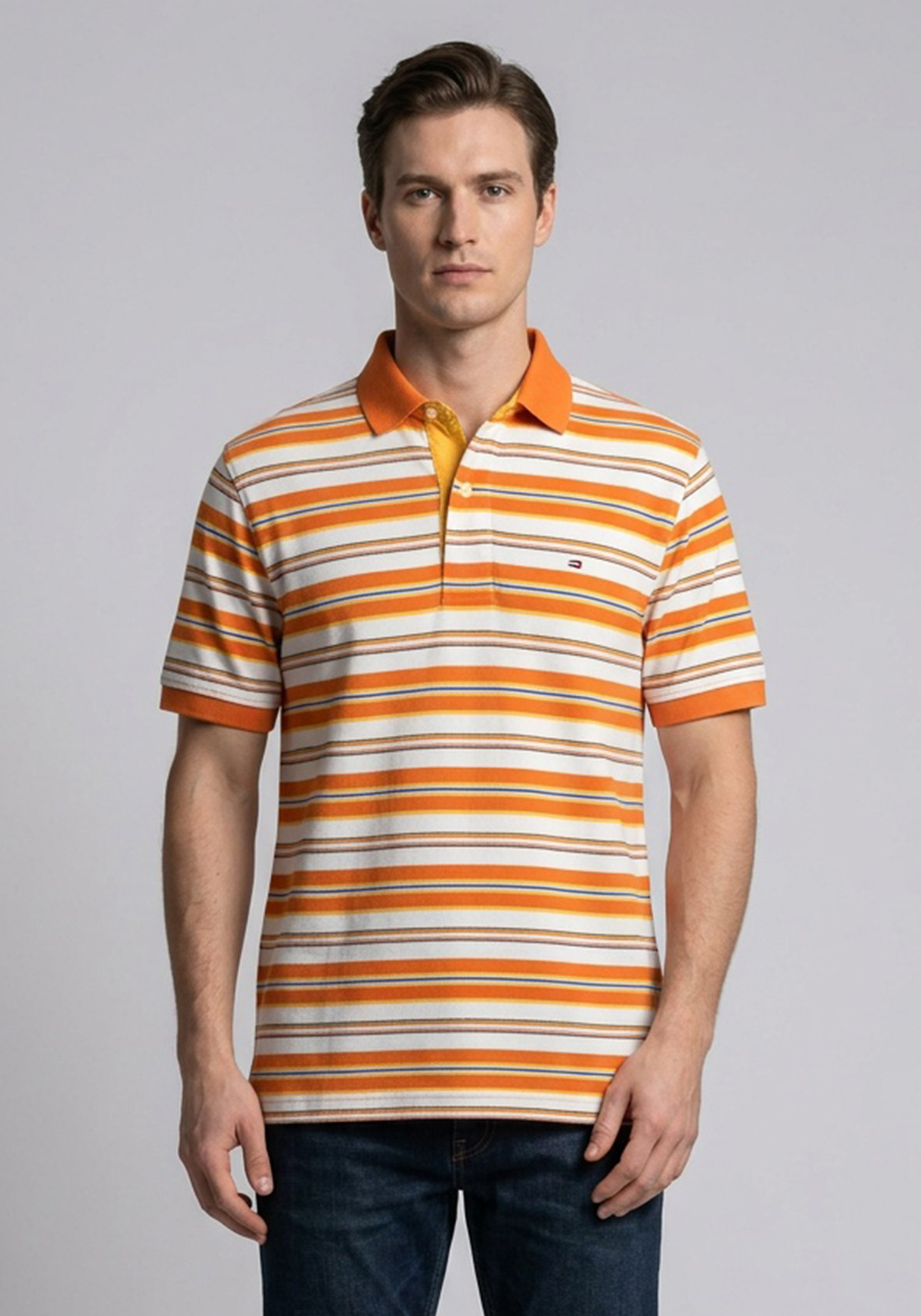 Tommy Hilfiger Μπλούζα Stripe - 0883517563 0822322 845 Orange Stripe