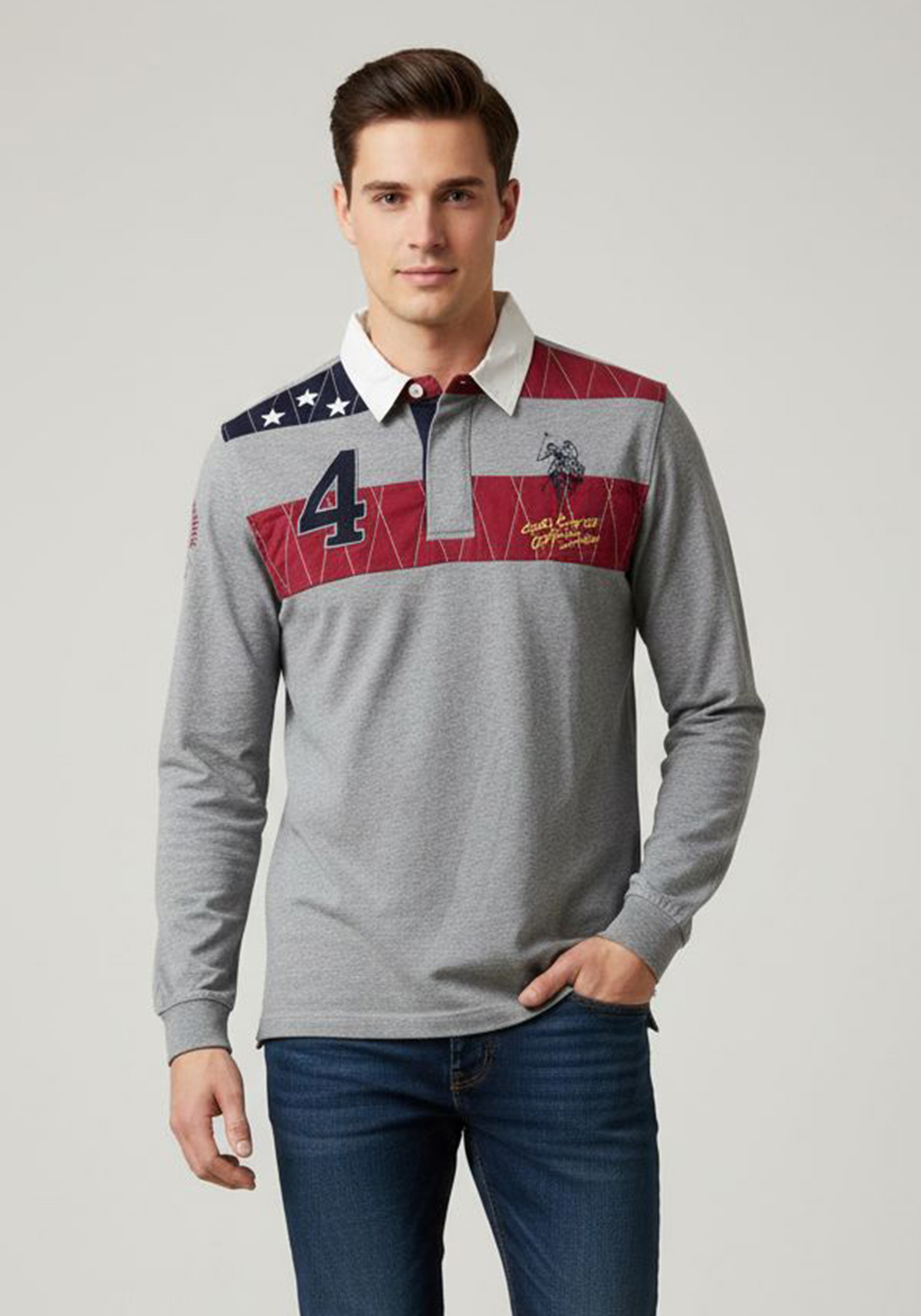 U.S. Polo Assn U.S. Polo Assn Polo Μπλούζα της σειράς Polo - 53256 49255 191 Grey