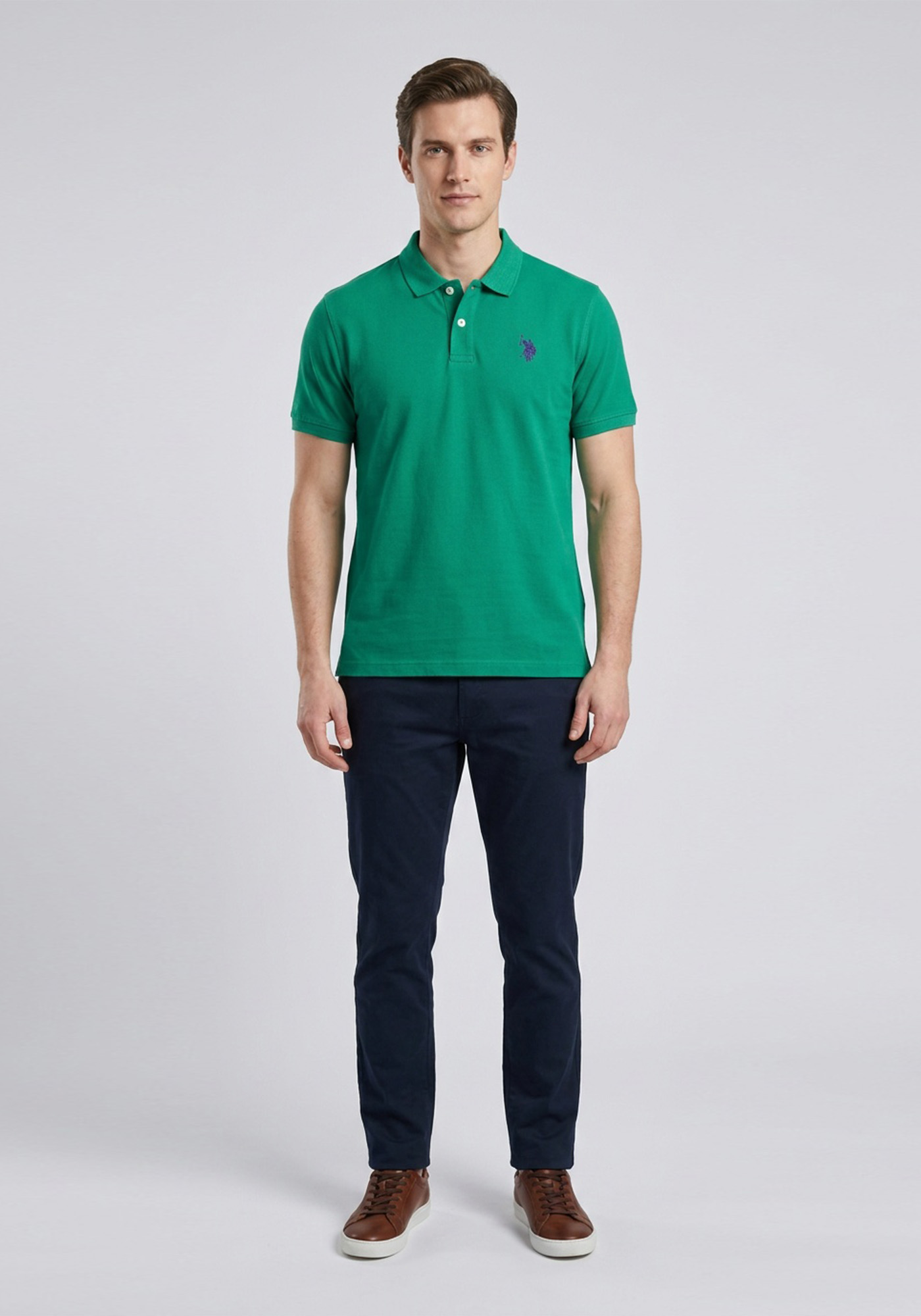U.S. Polo Assn Μπλούζα Polo - 35507 41029 244 Green φωτογραφία