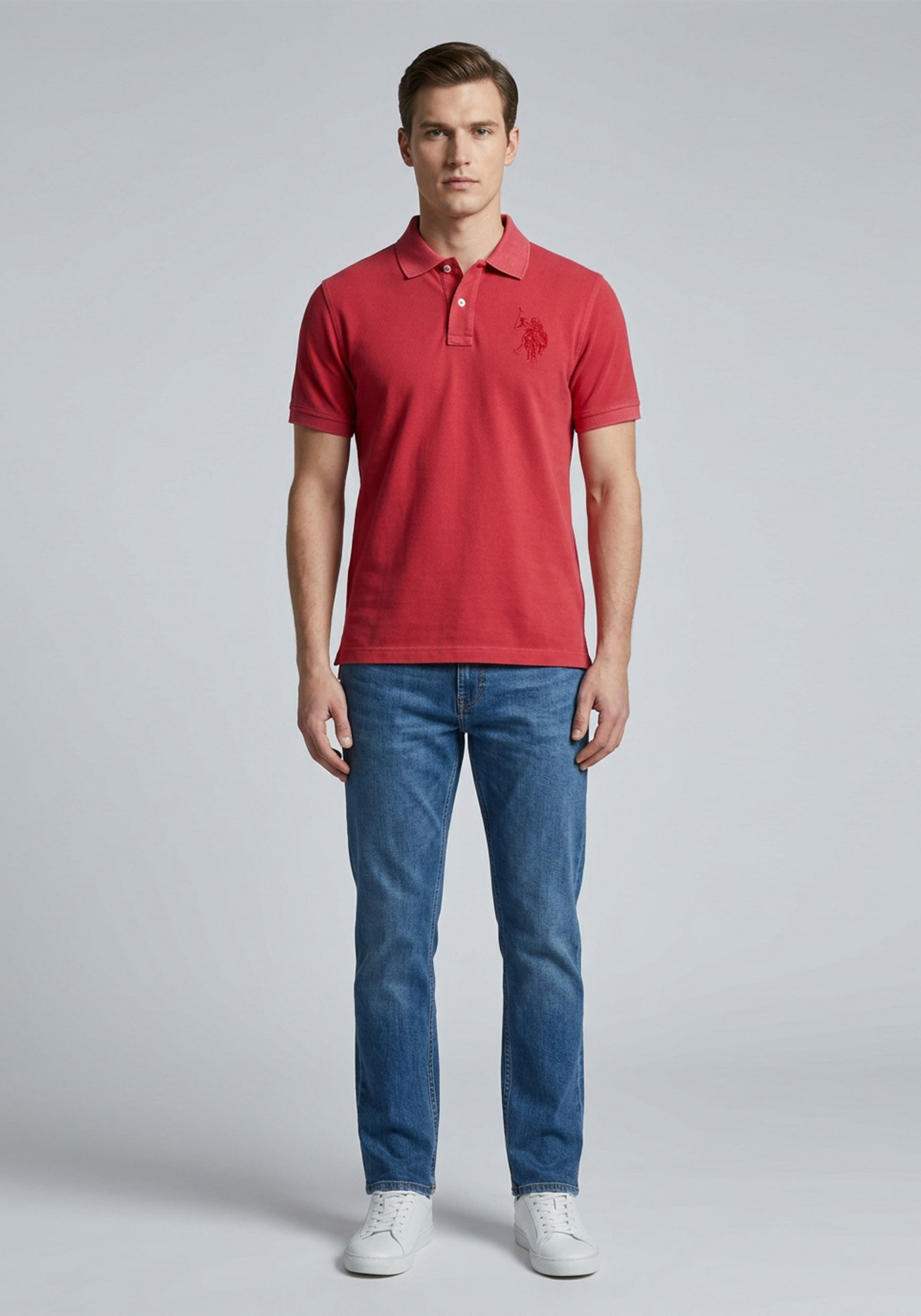 U.S. Polo Assn Μπλούζα Polo - 86586 43414 155 Red φωτογραφία