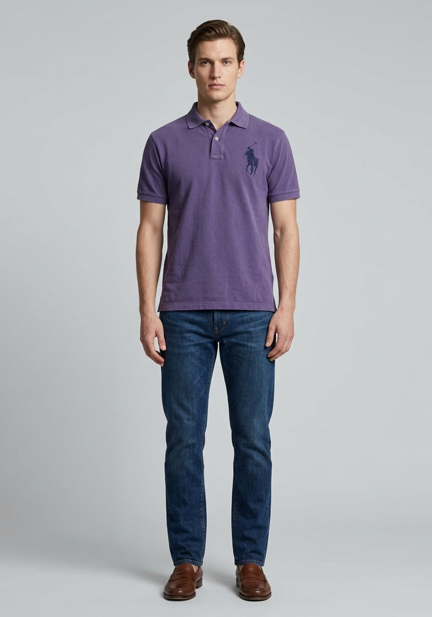 U.S. Polo Assn Μπλούζα Polo - 86586 43414 258 Purple φωτογραφία