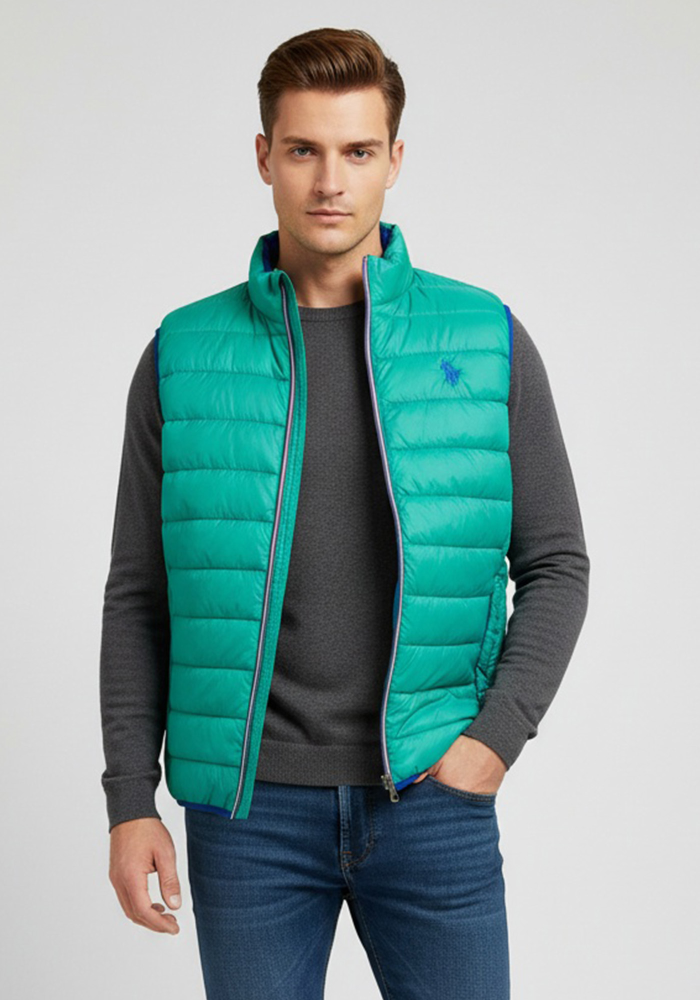 U.S. Polo Assn U.S. Polo Assn Αμάνικο Μπουφάν της σειράς Padded - 137 78152 46019 144 Menthol