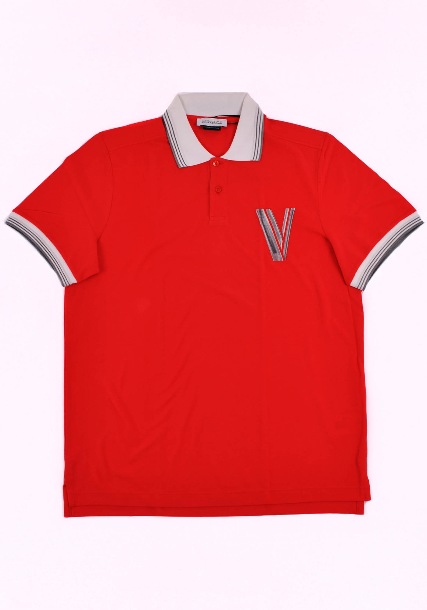 Versace Polo Μπλούζα σε Regular γραμμή - VJ0PC20 V9J303 V622 Red