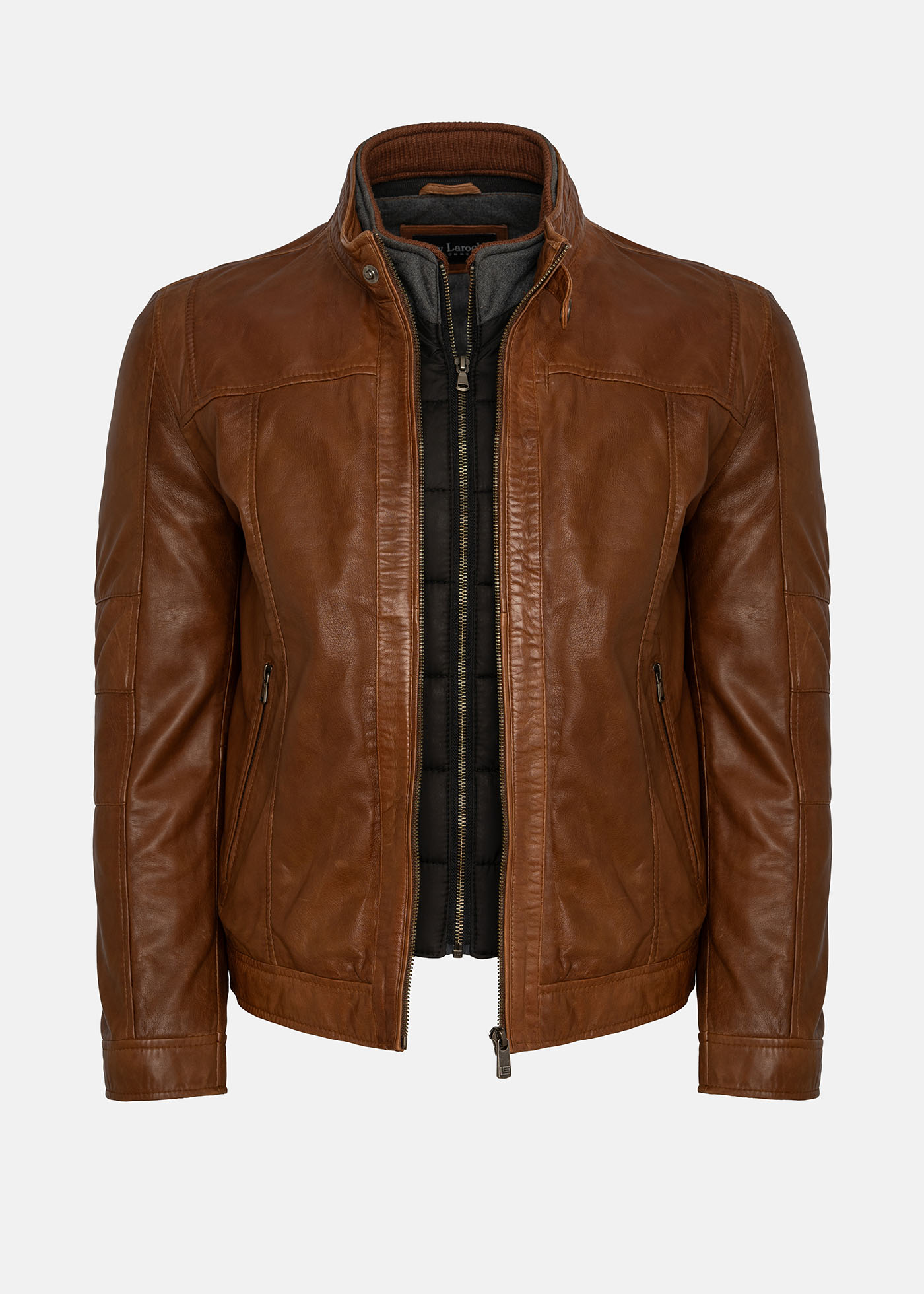 Guy Laroche Guy Laroche Δερμάτινο της σειράς Biker - GL771 01 05 Tabacco