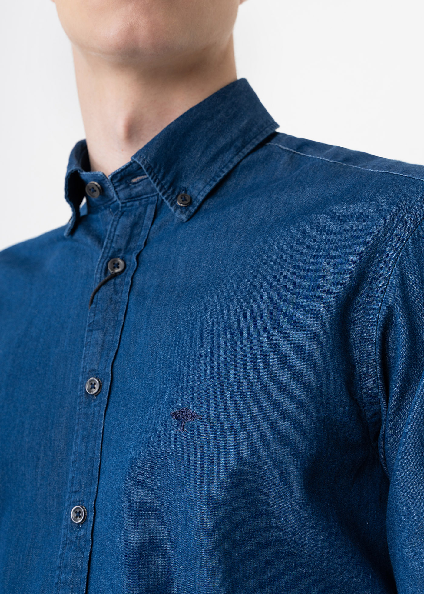 Fynch Hatton Πουκάμισο της σειράς Soft Denim - 1402 7030 685 Navy φωτογραφία