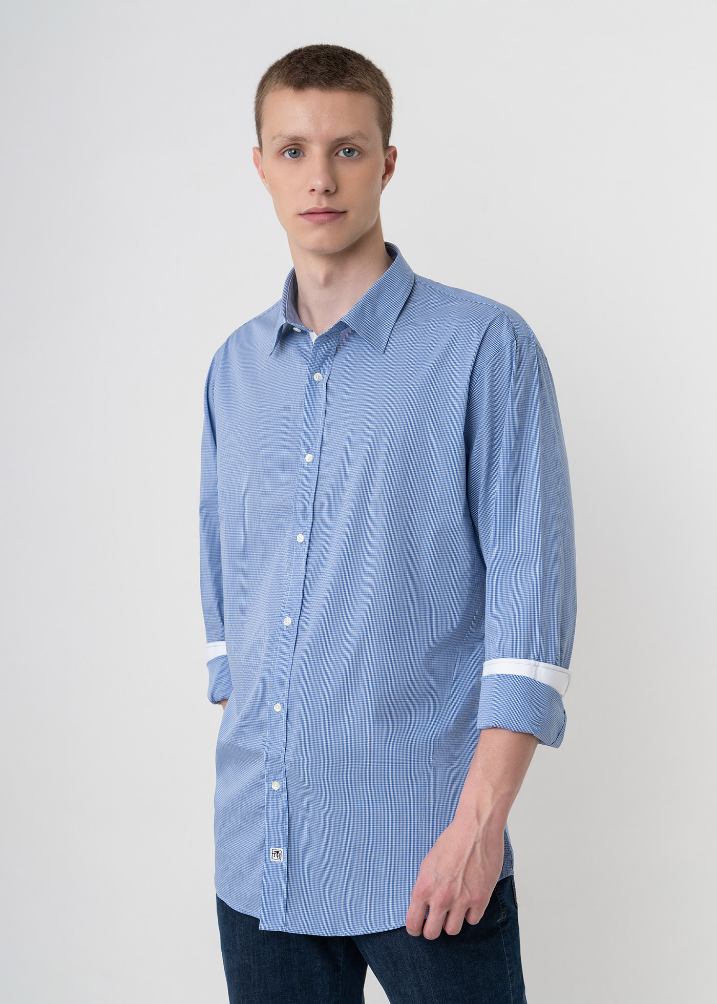 Trussardi Jeans Trussardi Jeans Πουκάμισο της σειράς Mini Check - 524041 41 Blue
