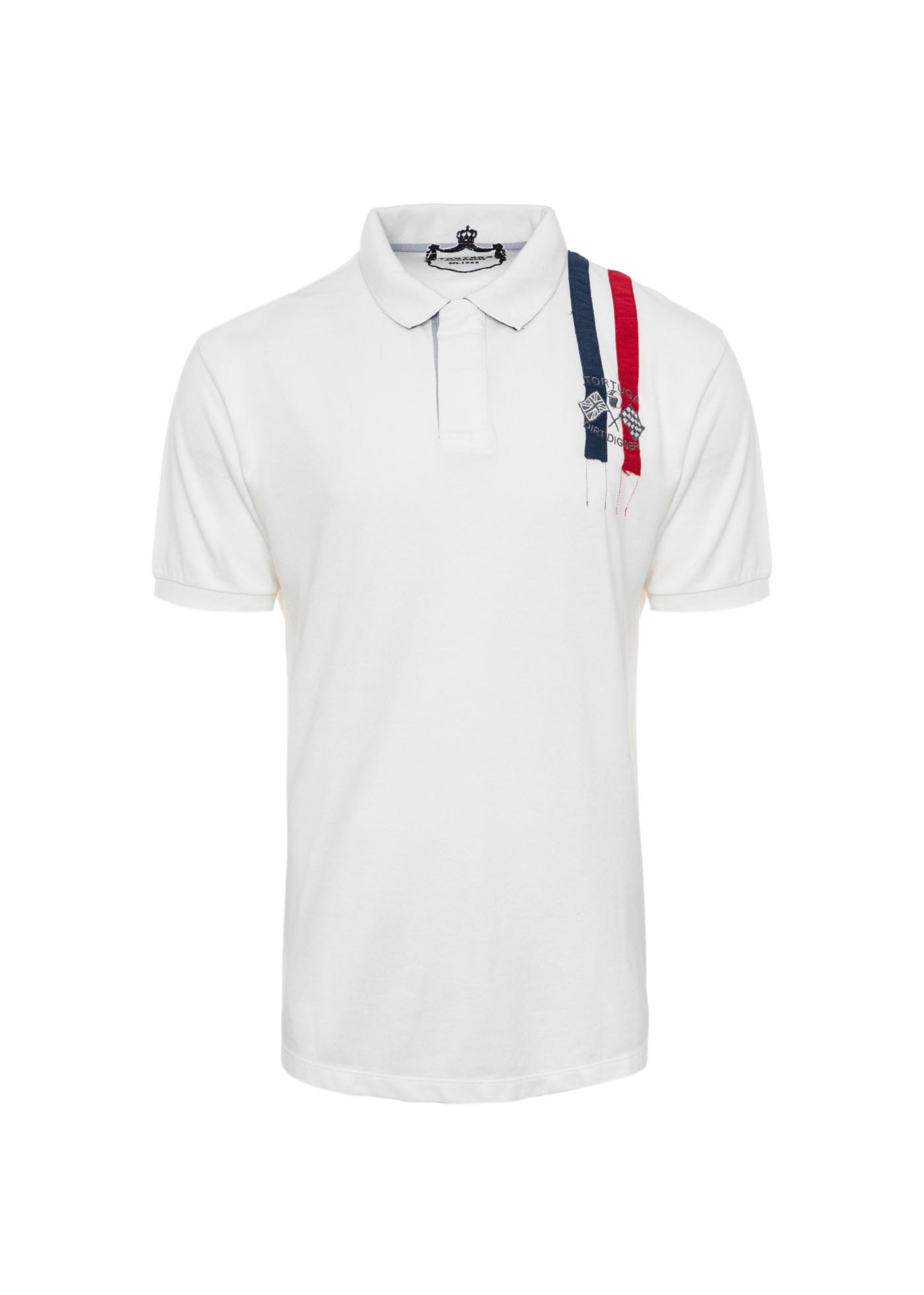 La Tortuga La Tortuga Pique Polo μπλούζα σε Regular γραμμή - 11E6100U432SE01 1011 Bianco Off