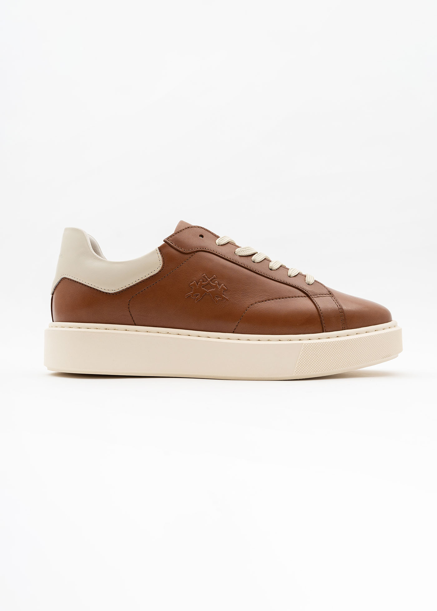 La Martina Δερμάτινα Sneakers της σειράς Buttero - LFM241 001 3120 Cognac