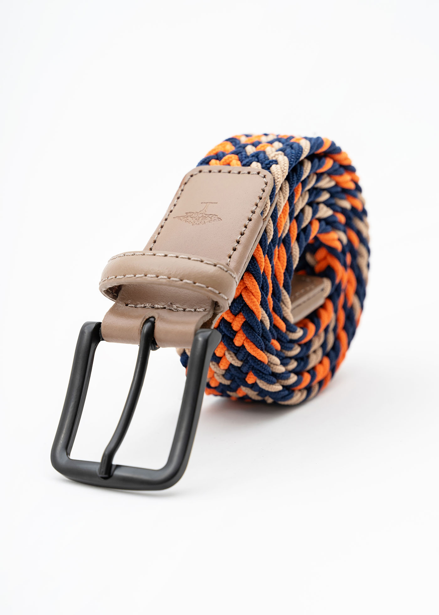 Fynch Hatton Ζώνη της σειράς Braided - FM4009 H4507 4933 Dark Blue Orange