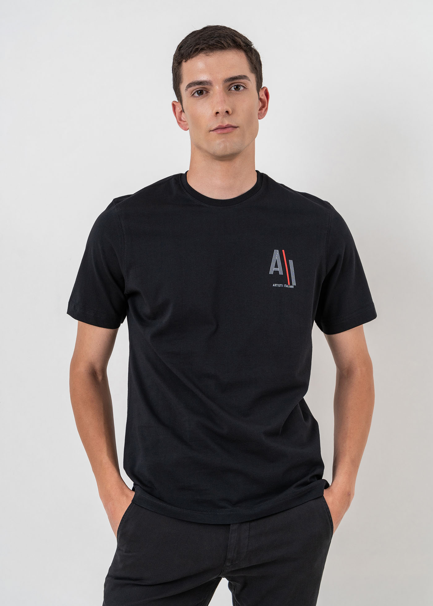 Artisti Italiani Artisti Italiani T Shirt της σειράς Basic - AI19299 18 Black