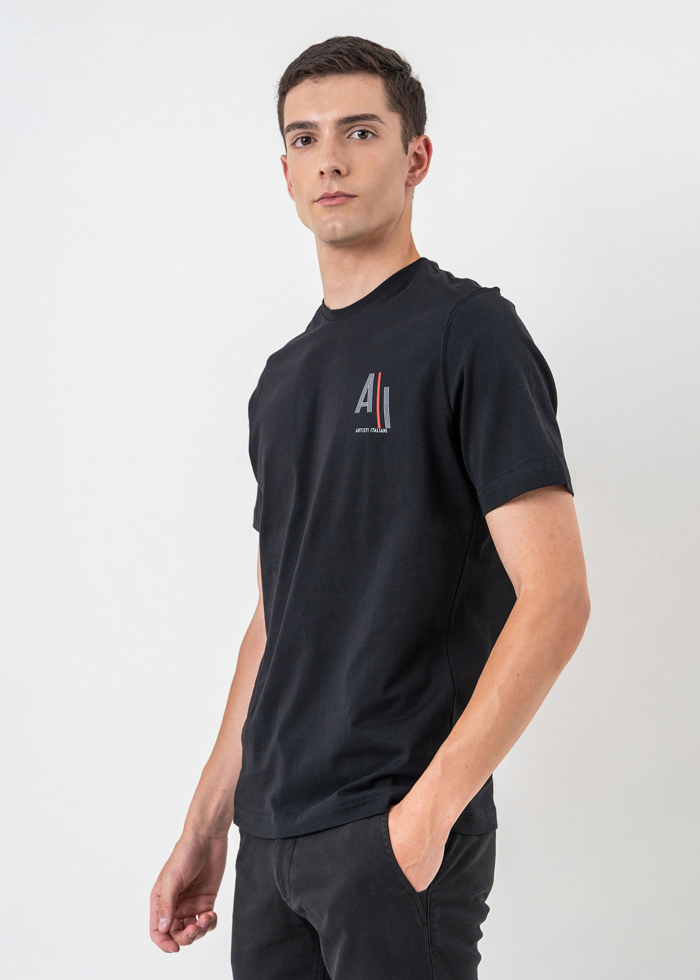 Artisti Italiani T Shirt της σειράς Basic - AI19299 18 Black φωτογραφία