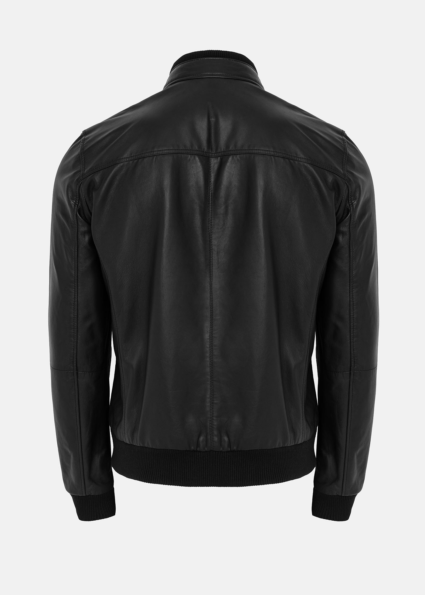 Guy Laroche Δερμάτινο Jacket της σειράς Bomber - 251 Black φωτογραφία