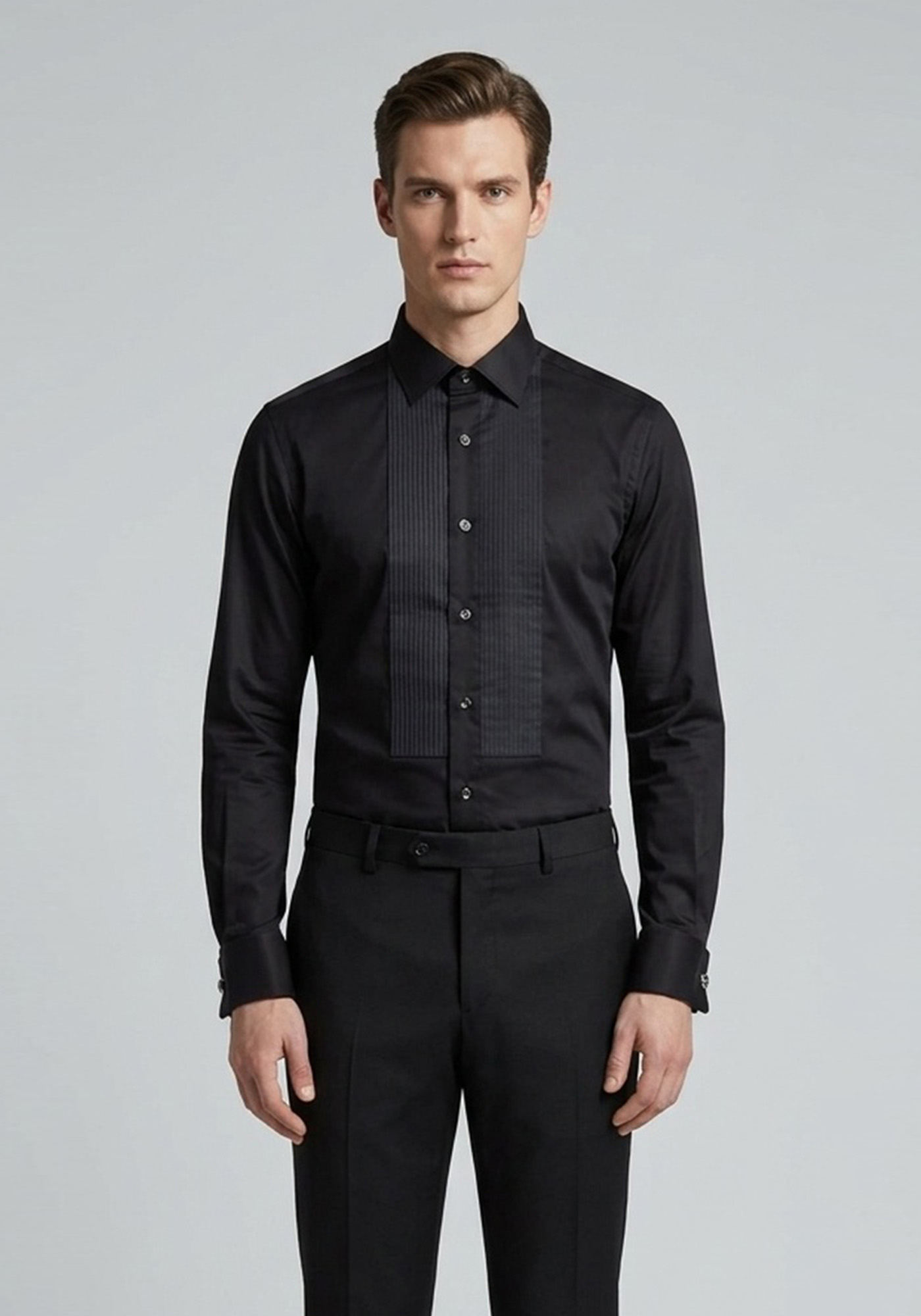 VERSACE 19.69 ABBIGLIAMENTO SPORTIVO SRL VERSACE 19.69 ABBIGLIAMENTO SPORTIVO SRL Πουκάμισο Plisse - 11.37 Black