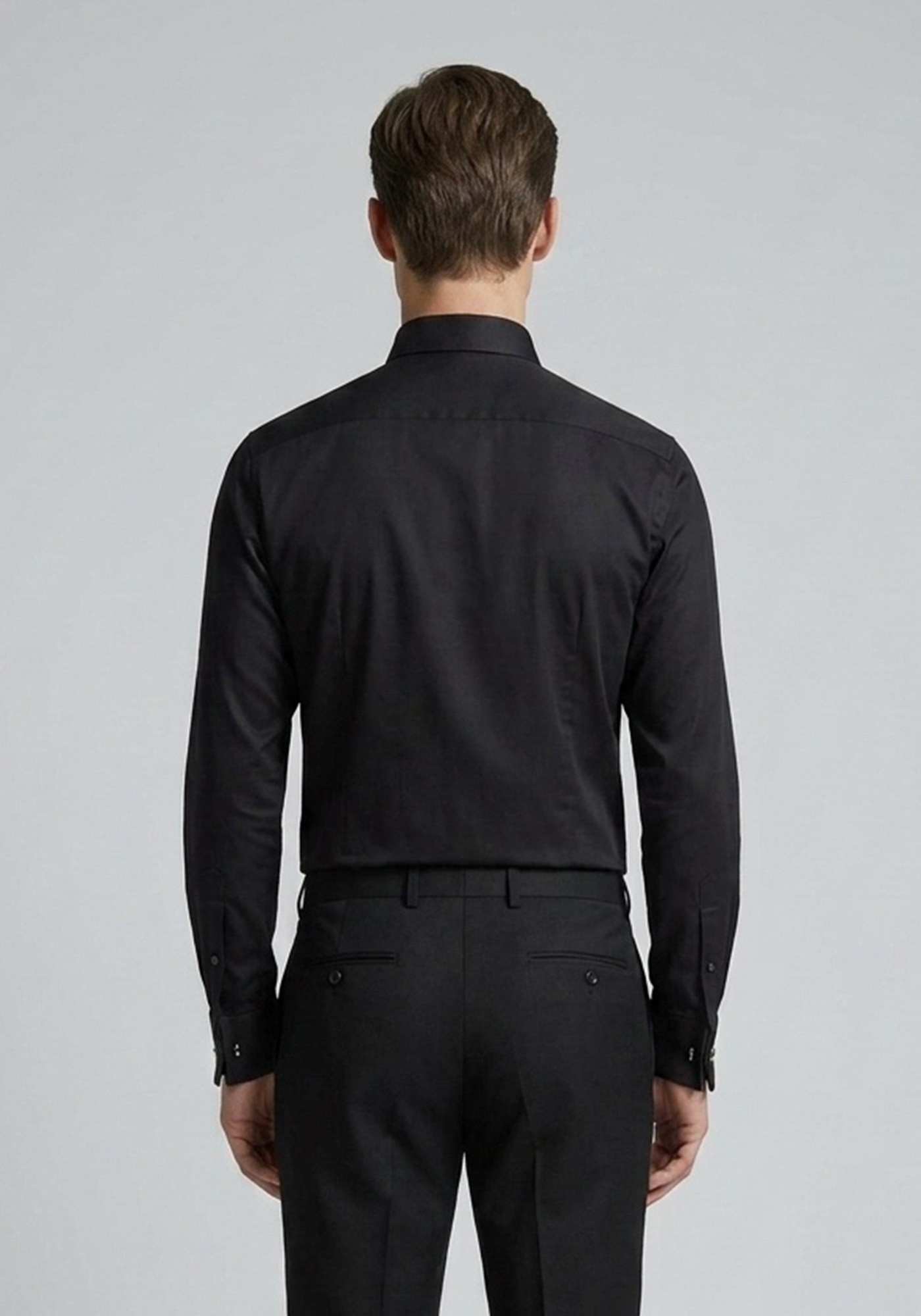VERSACE 19.69 ABBIGLIAMENTO SPORTIVO SRL Πουκάμισο Plisse - 11.37 Black φωτογραφία