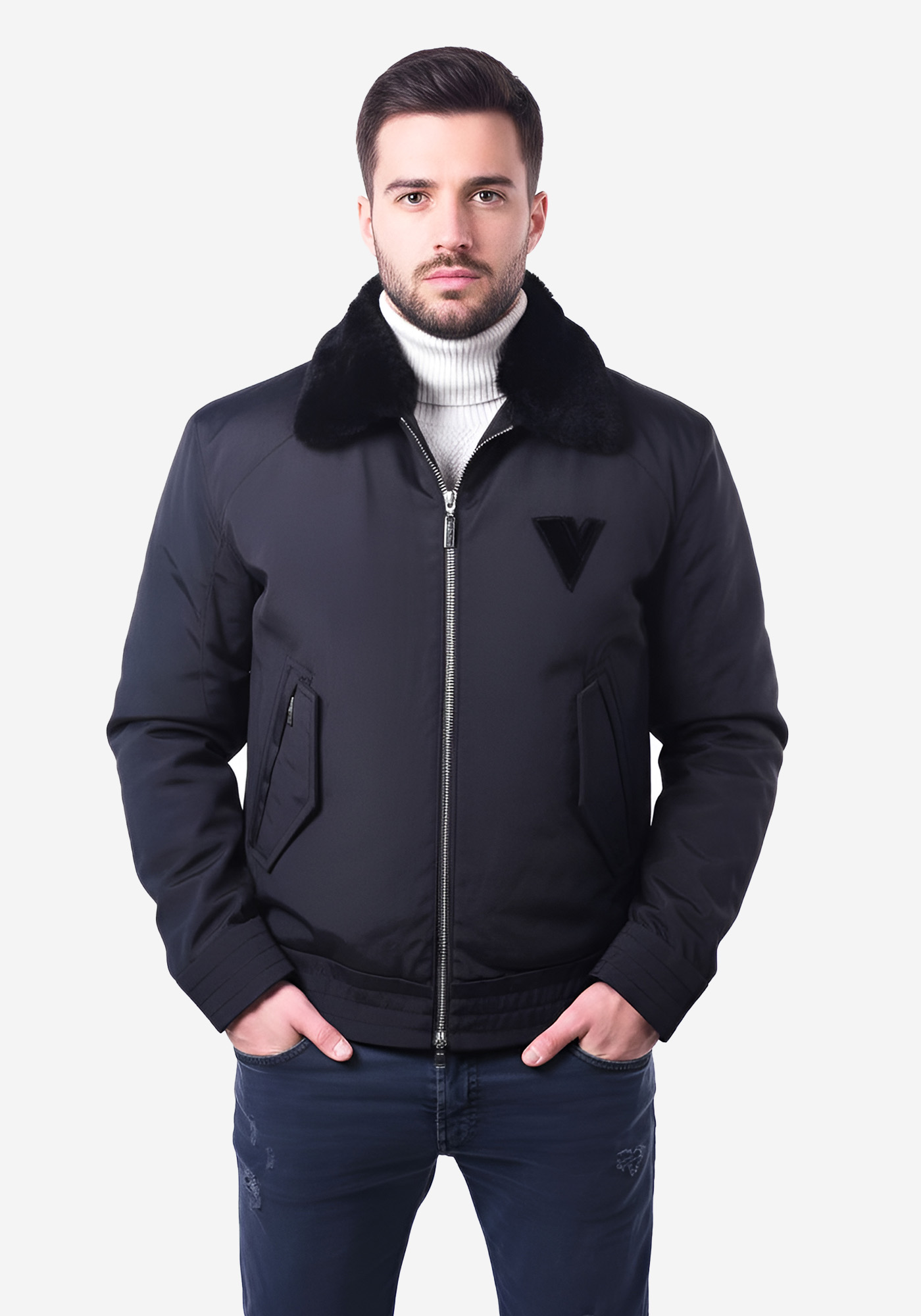 Versace Collection Μπουφάν της σειράς Bomb - VS8A020 Black