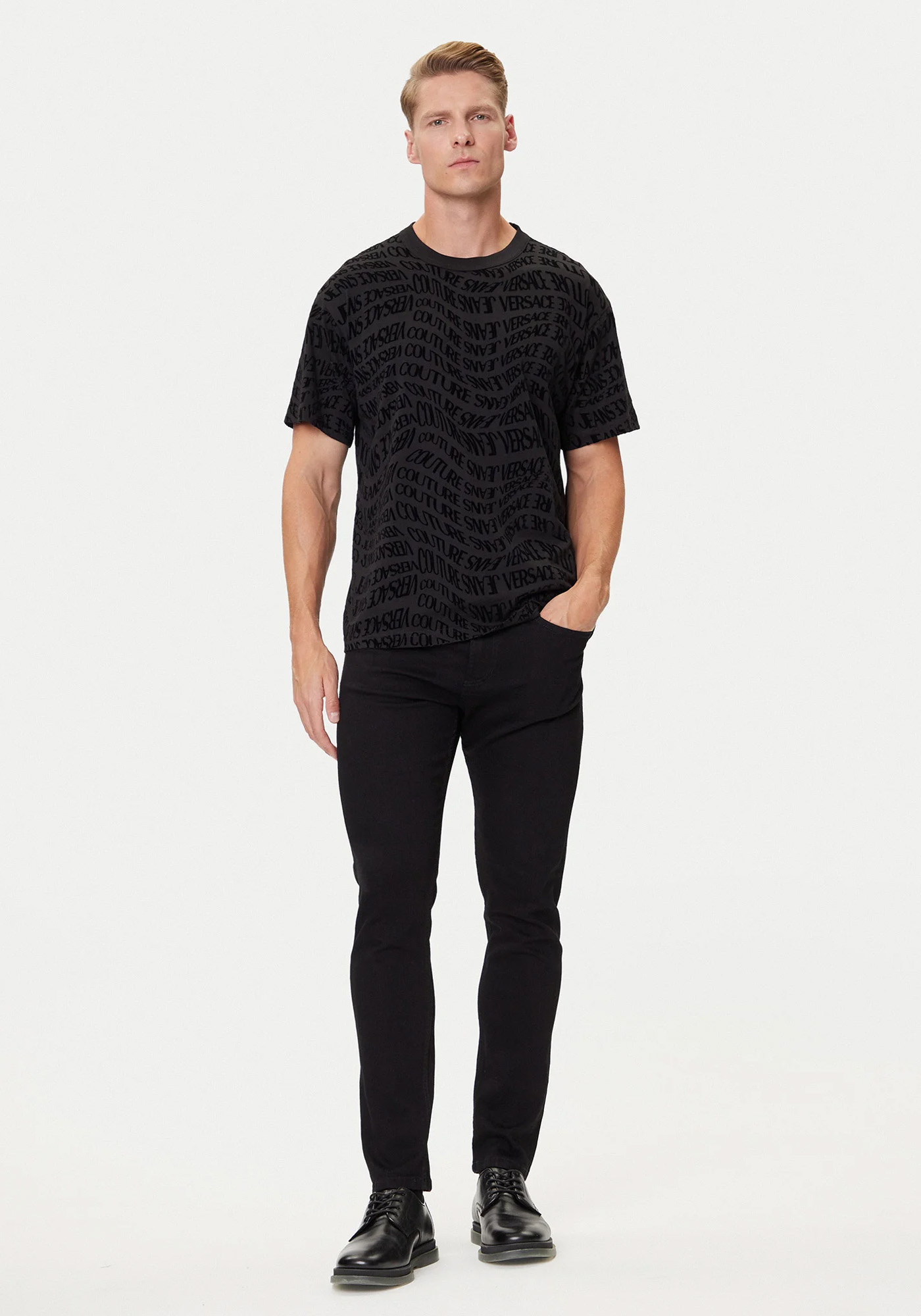 Versace Jeans Couture Μπλούζα της σειράς Liquify - 79GAH6R0 79UP601 899 Black