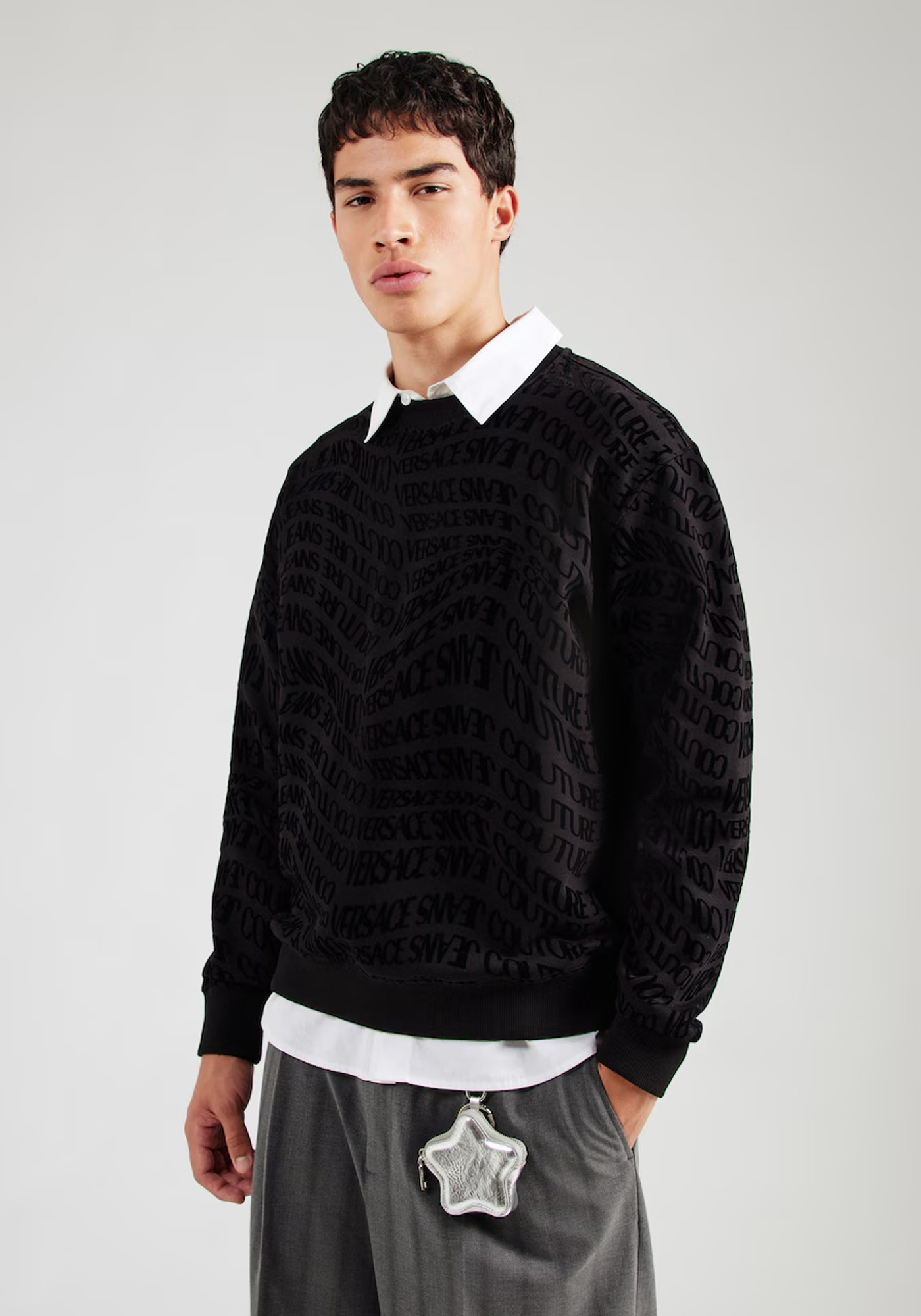 Versace Jeans Couture Φούτερ της σειράς Liquify - 79GAI3R0 79UP302 899 Black