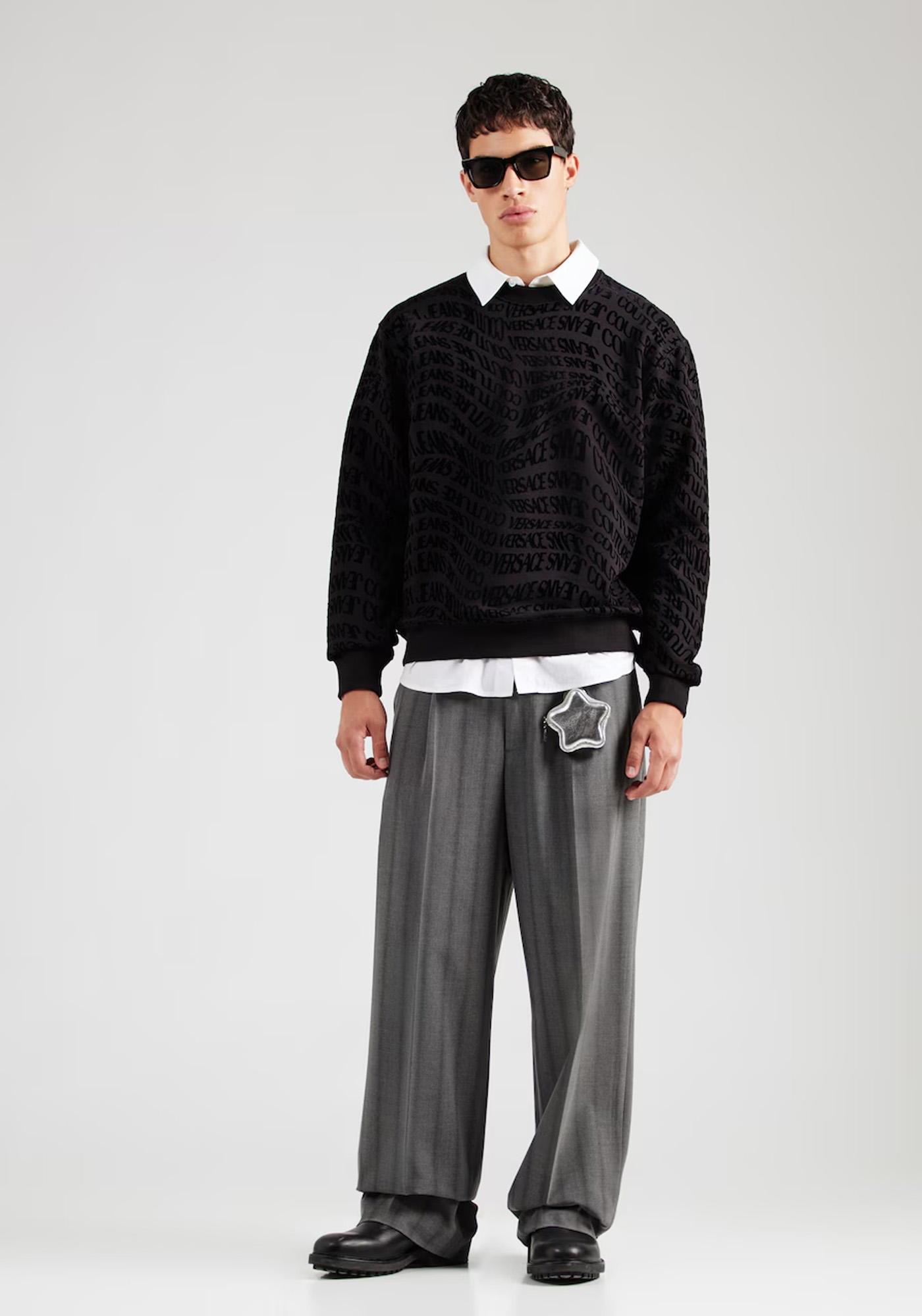 Versace Jeans Couture Φούτερ της σειράς Liquify - 79GAI3R0 79UP302 899 Black