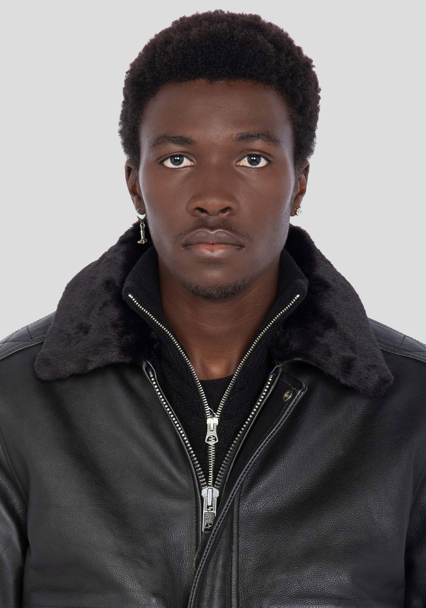 Schott N.Y.C Δερμάτινο Μπουφάν της σειράς Vintage - LC5331X Αntic Black φωτογραφία