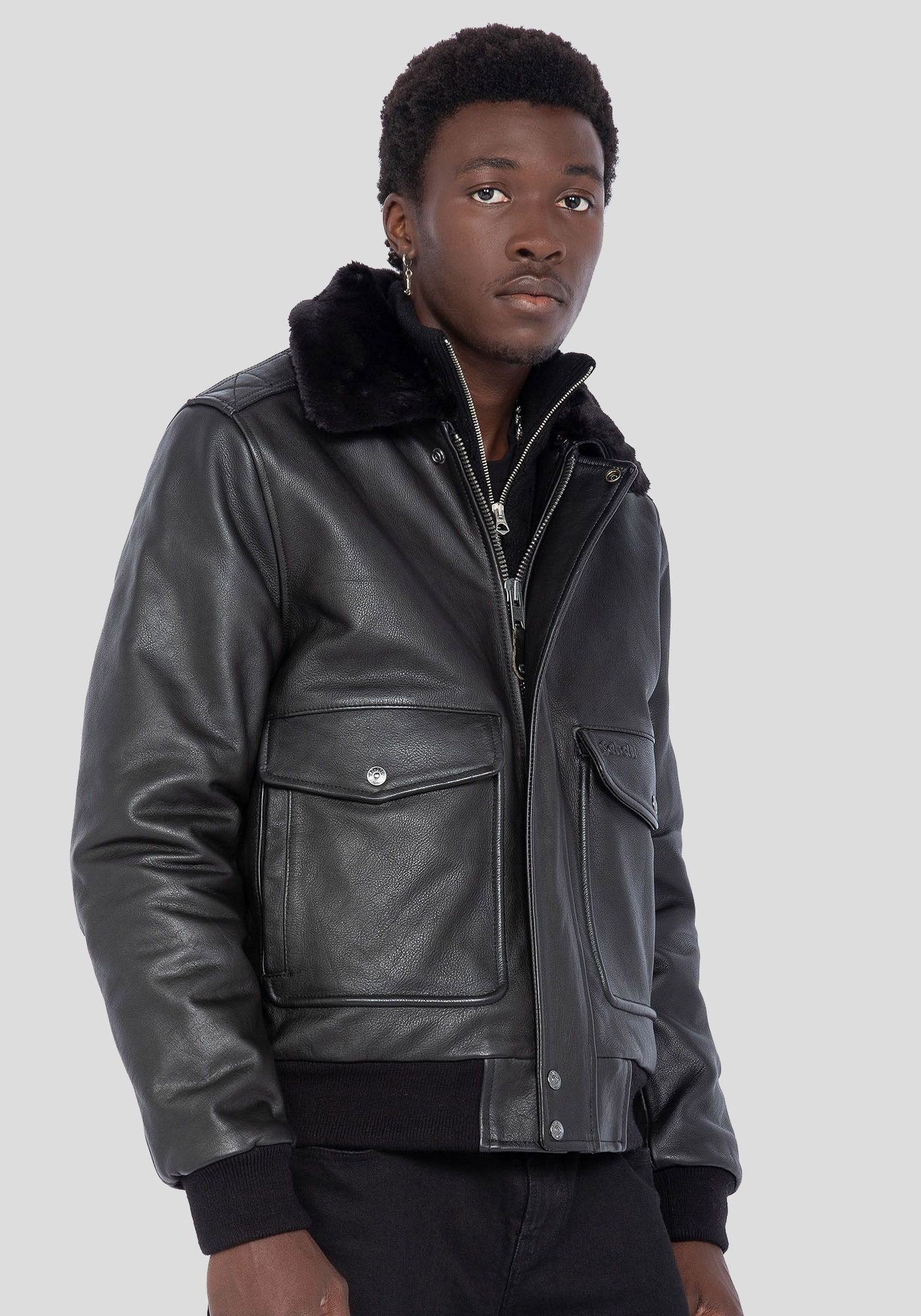 Schott N.Y.C Δερμάτινο Μπουφάν της σειράς Vintage - LC5331X Αntic Black φωτογραφία