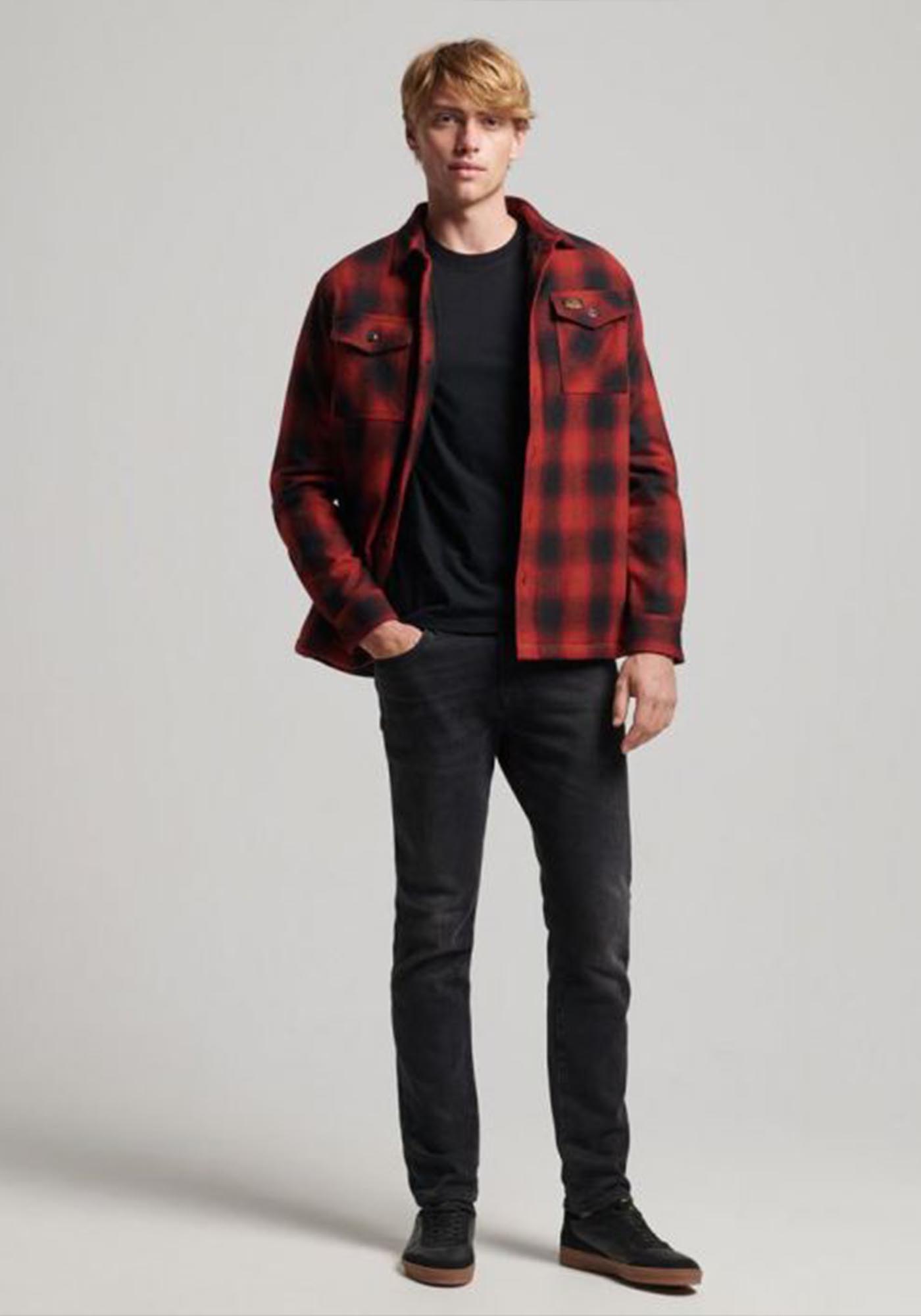 Superdry Overshirt της σειράς Vintage Miller - M4010548A 6GN Redwood Check φωτογραφία