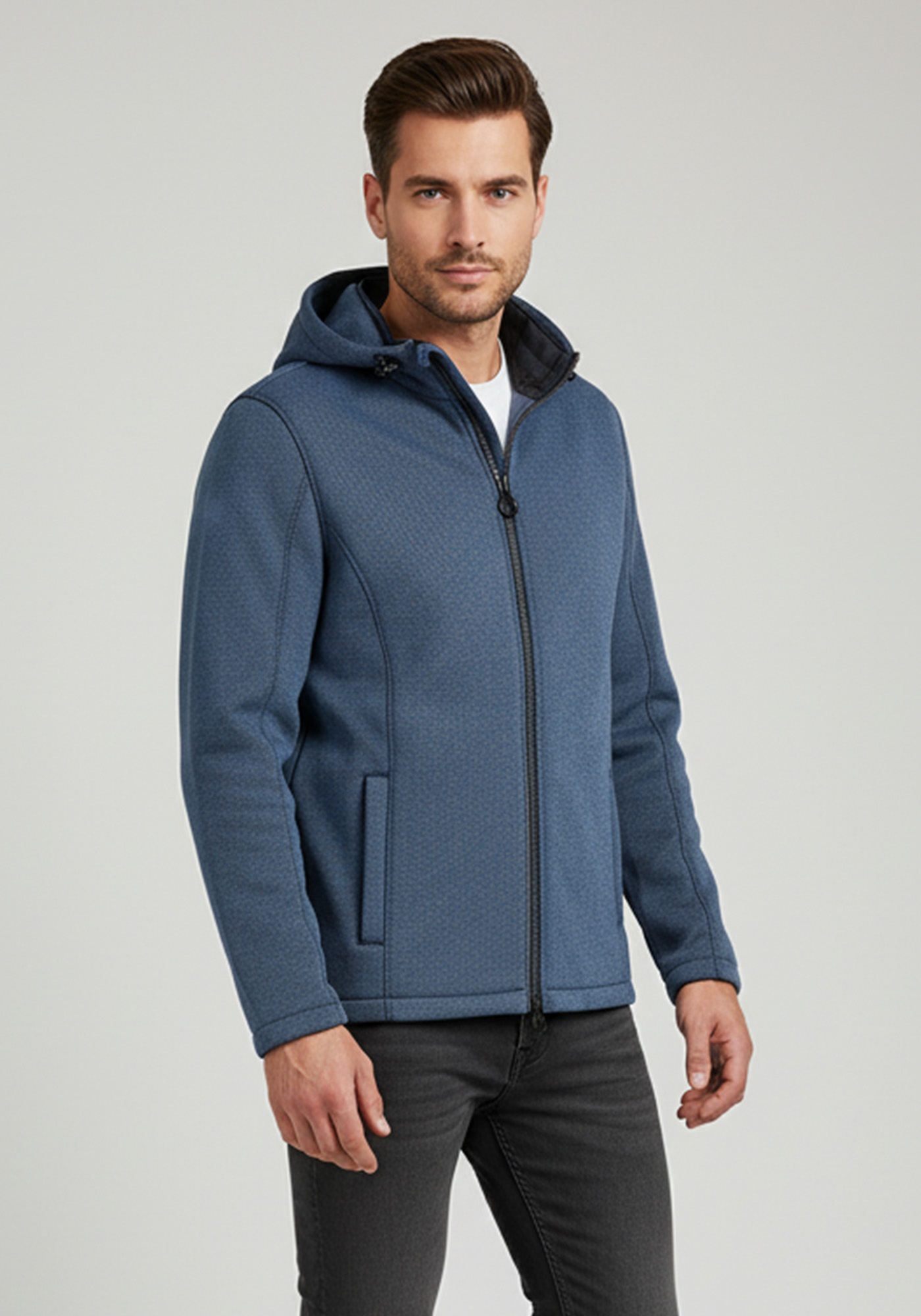 Wellensteyn Wellensteyn Ζακέτα της σειράς Sarasota Men - SARAM 1000 Denimmelange/Black