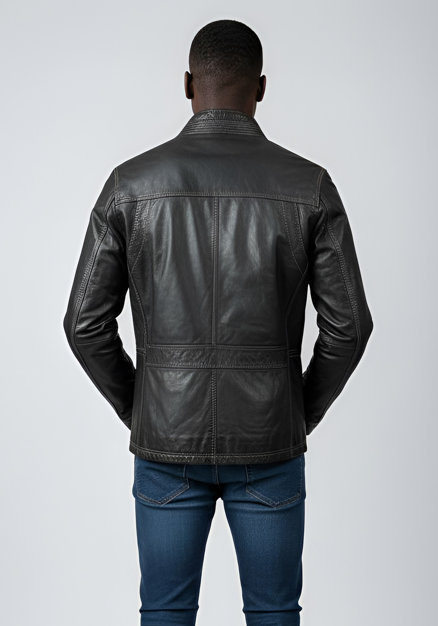 Milestone Δερμάτινο Jacket της σειράς Enke - 231046 20047 29 Dark Brown