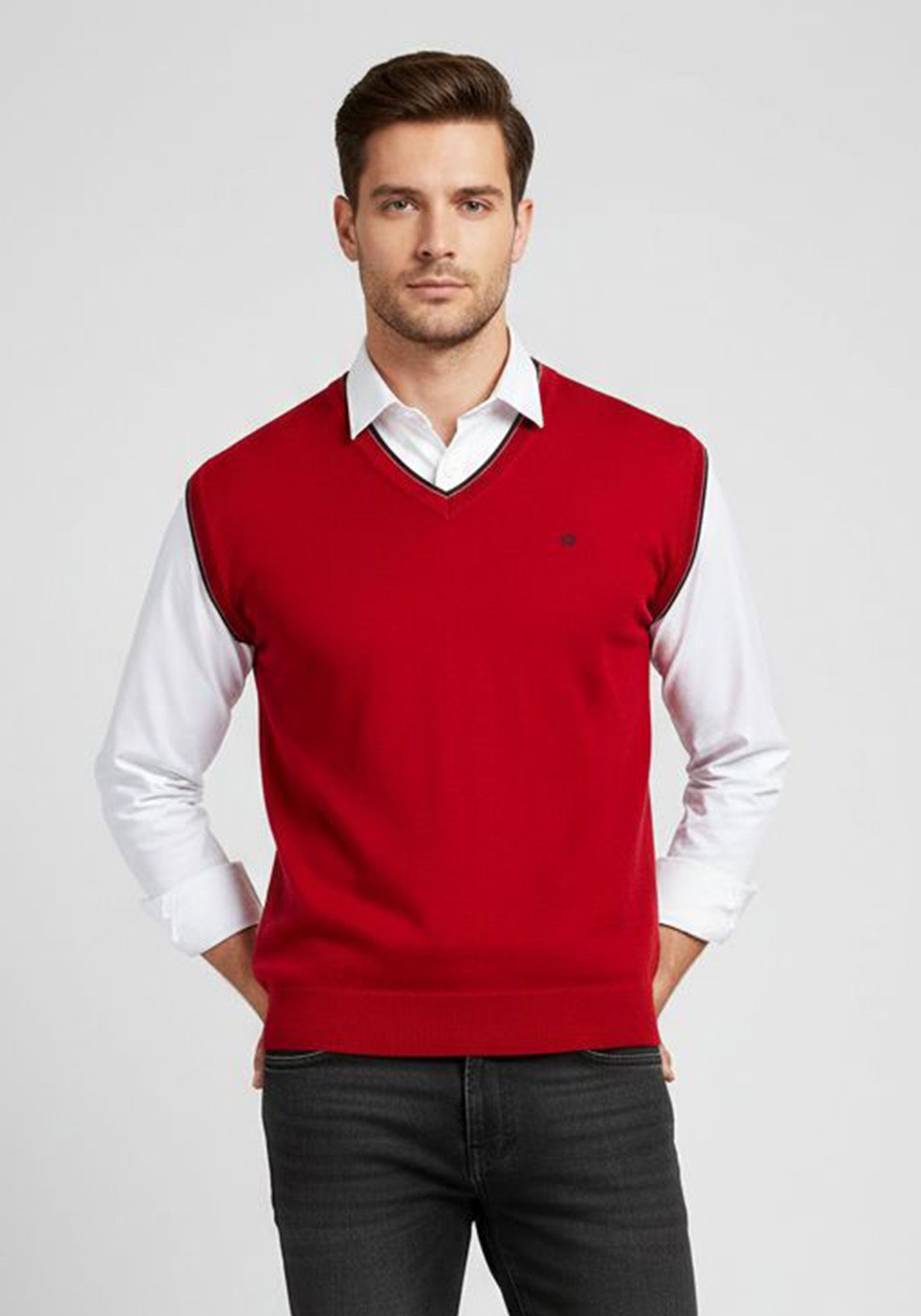 Αμάνικο Pullover σε κανονική γραμμή - GL0427813 /06 Red