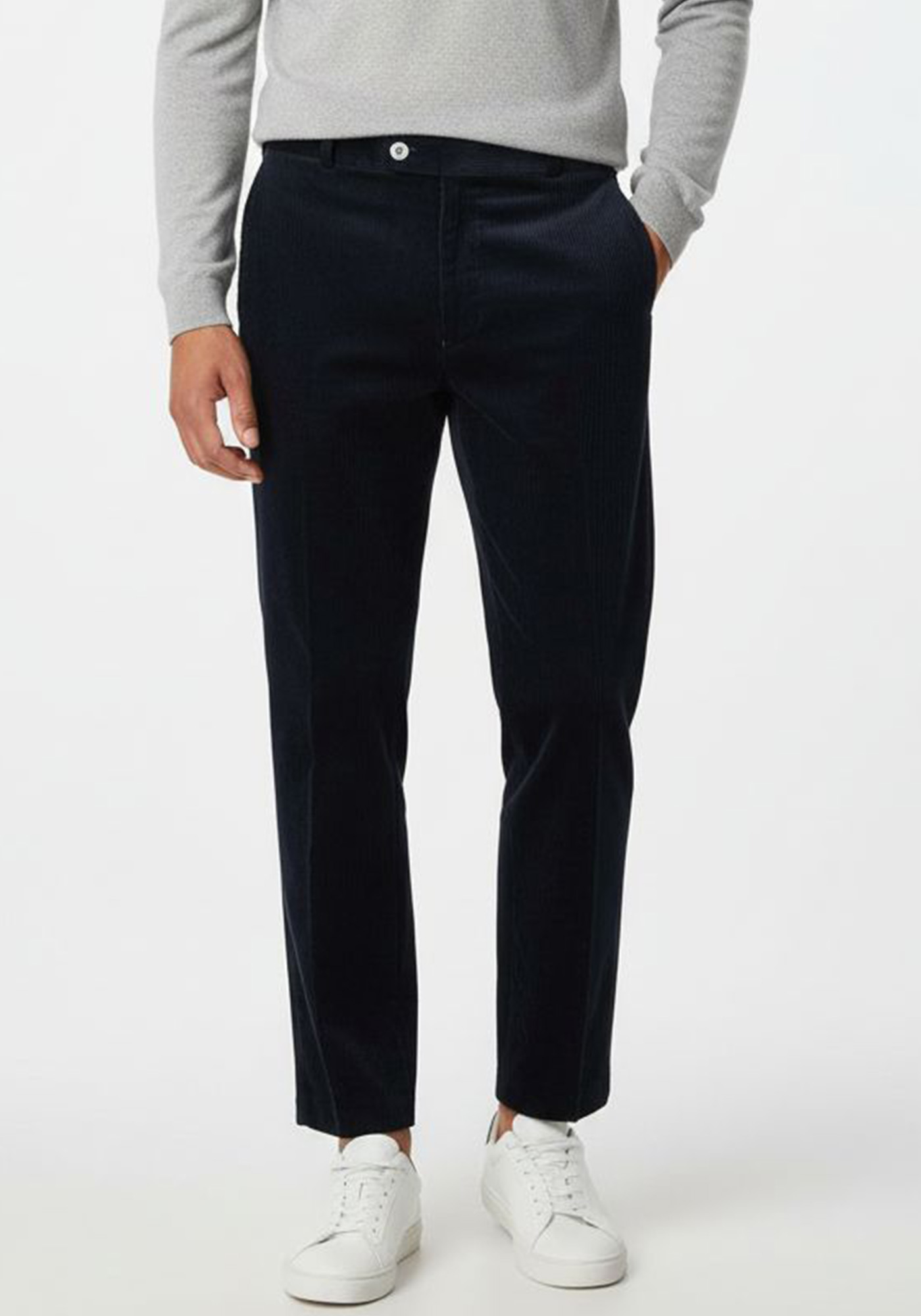 Ανδρικό Κοτλέ Παντελόνι Udine σε κανονική γραμμή - Blue Black 680