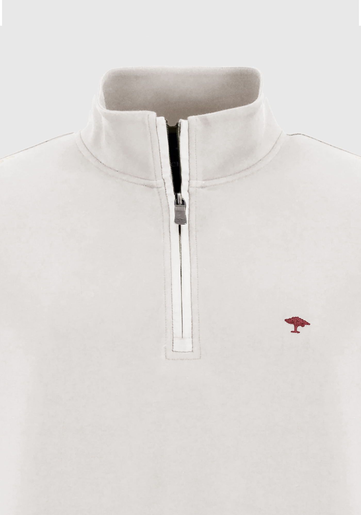 Fynch Hatton Pullover της σειράς Zip Troyer - 1213 1713 823 Offwhite