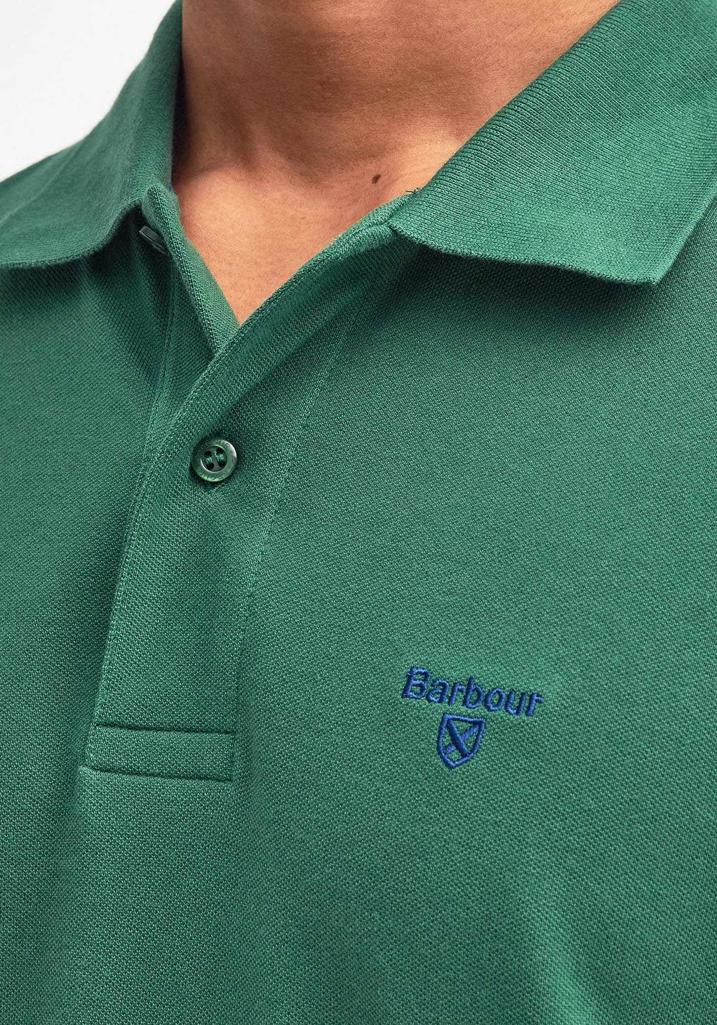 Barbour Polo Μπλούζα της σειράς Lightweight - MML1367 OL72 Racing Green