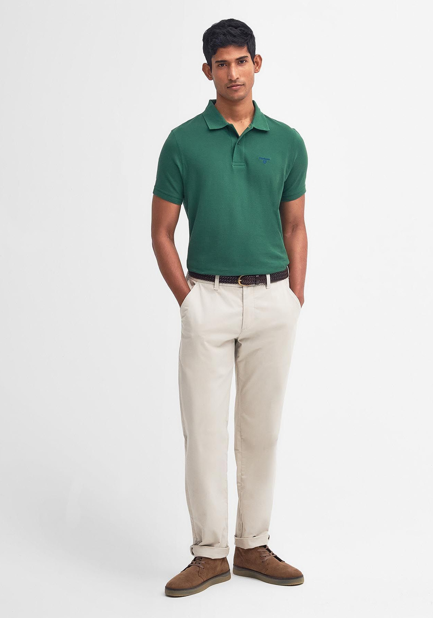Barbour Polo Μπλούζα της σειράς Lightweight - MML1367 OL72 Racing Green