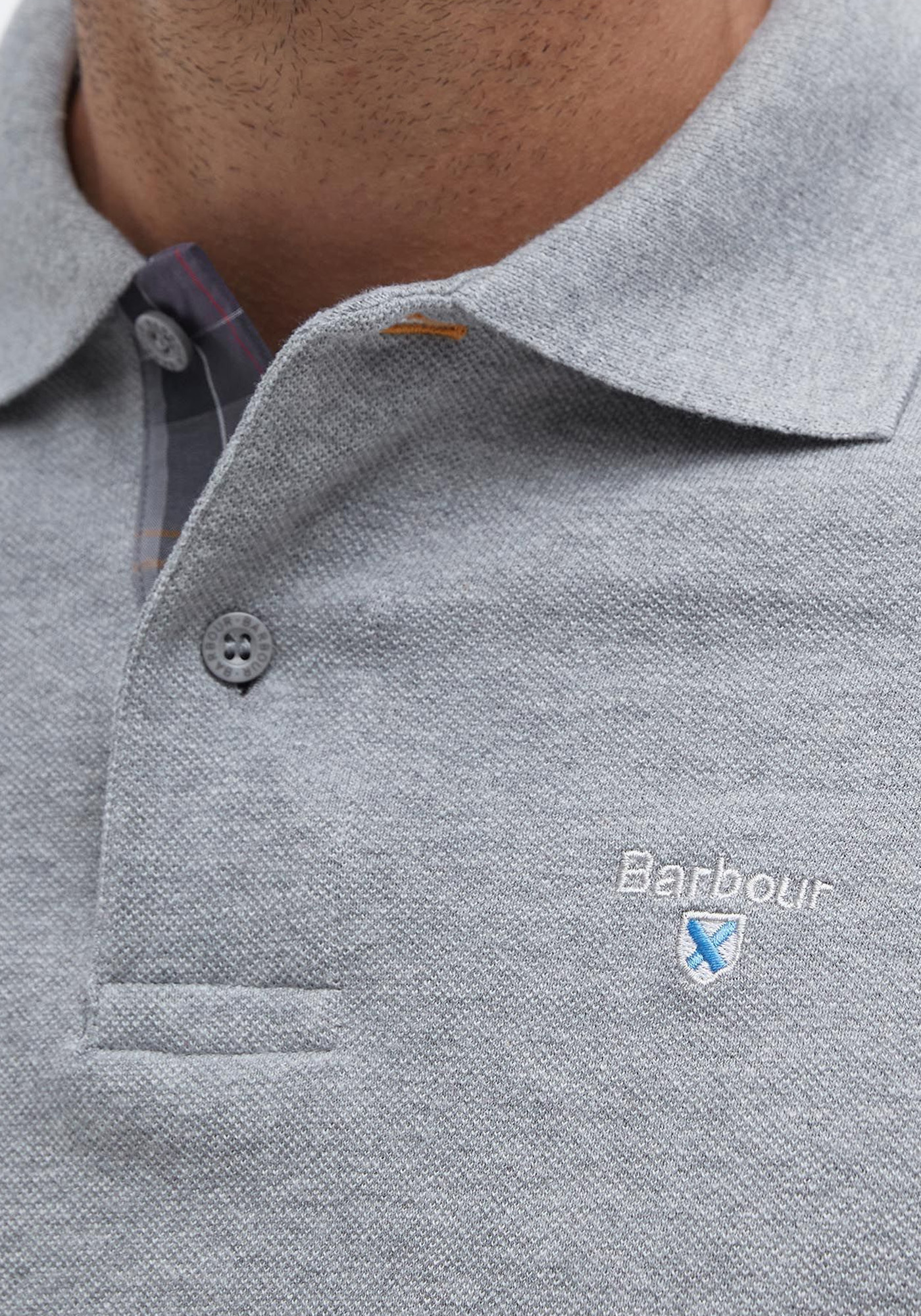 Barbour Polo Μπλούζα της σειράς Tartan - MML0012 GY52 Grey Marl