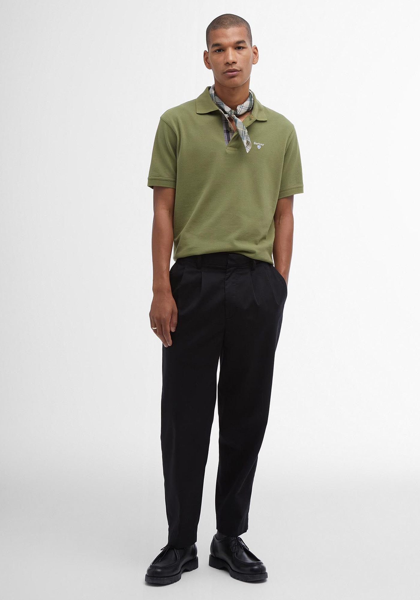 Barbour Polo Μπλούζα της σειράς Tartan - MML0012 OL39 Burnt Olive