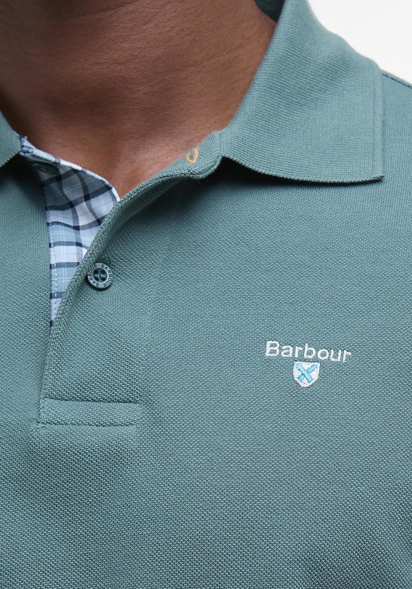 Barbour Polo Μπλούζα της σειράς Tartan - MML0012 TE31 Vintage Teal